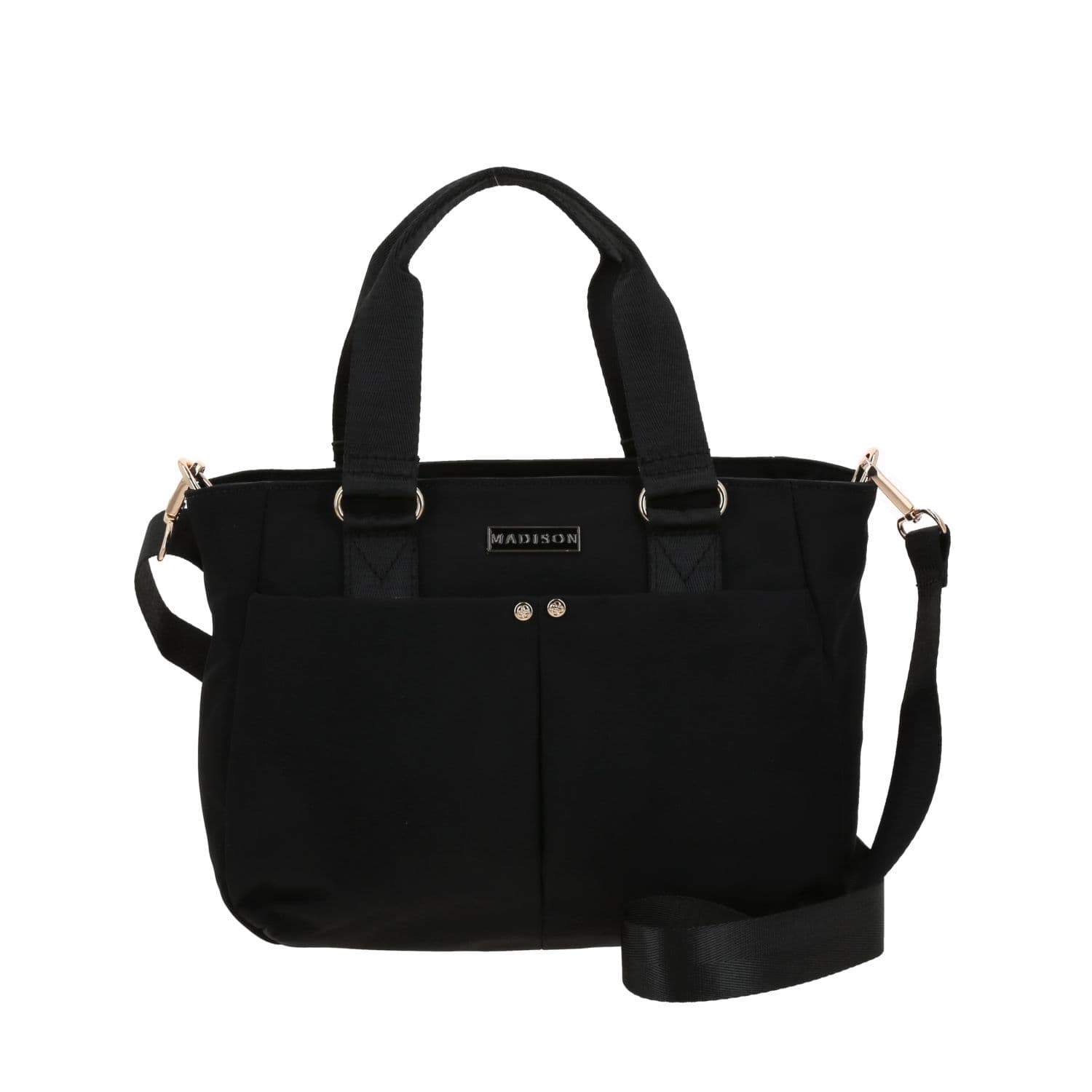 Bolsa de Mano para Dama Madison by Chenson Color Negro con Compartimentos, modelo MD25169-3
