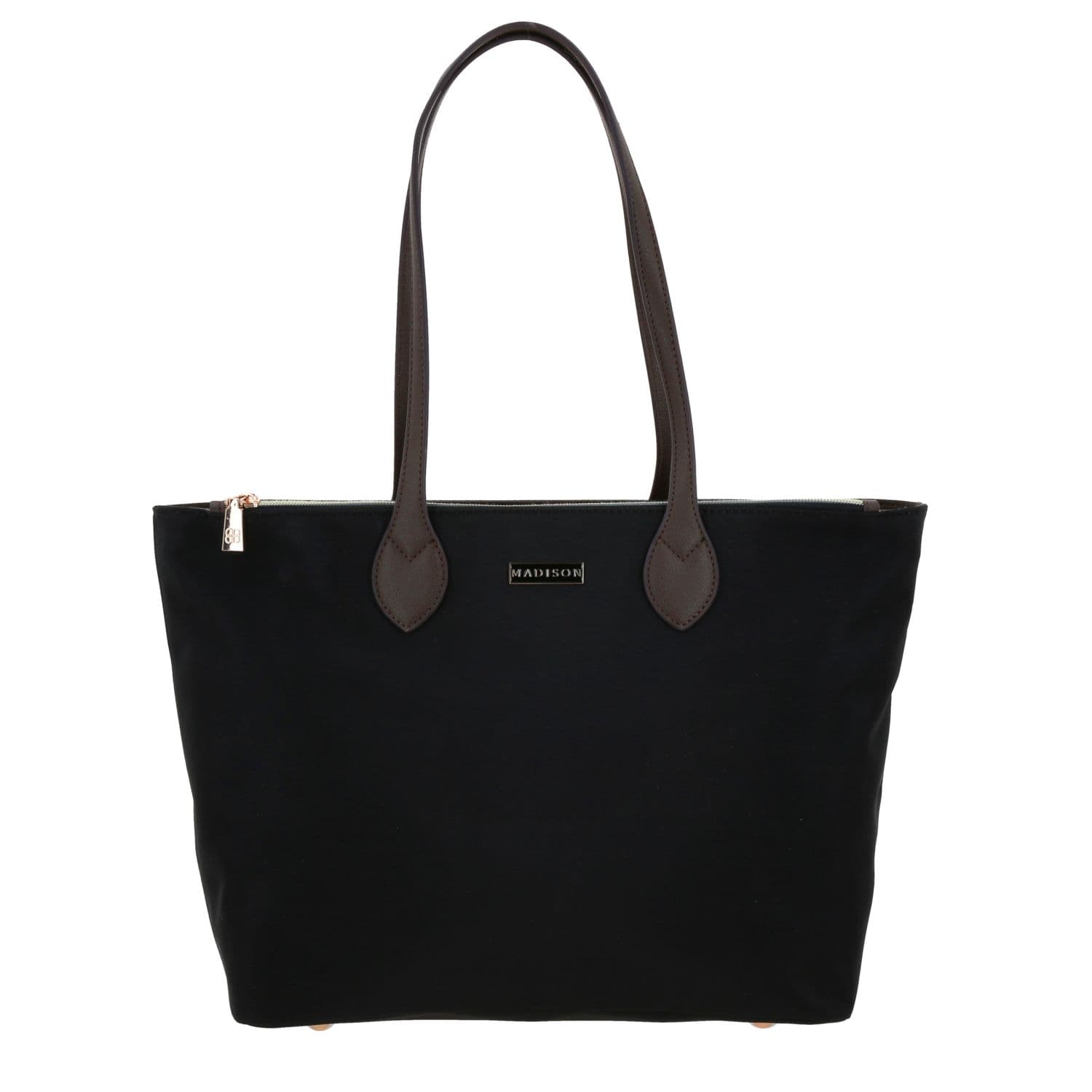 Bolsa grande para dama Madison by Chenson negra con funcionalidad única, modelo MD25181-3