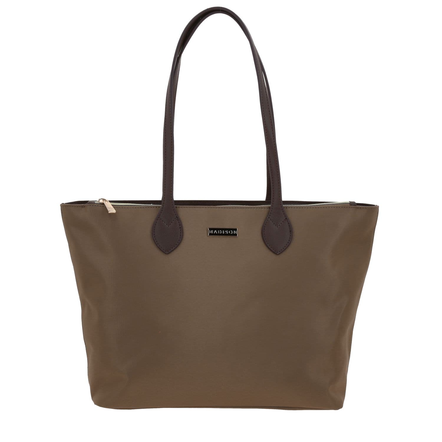 Bolsa grande para dama Madison by Chenson color café con estilo funcional, modelo MD25181-B