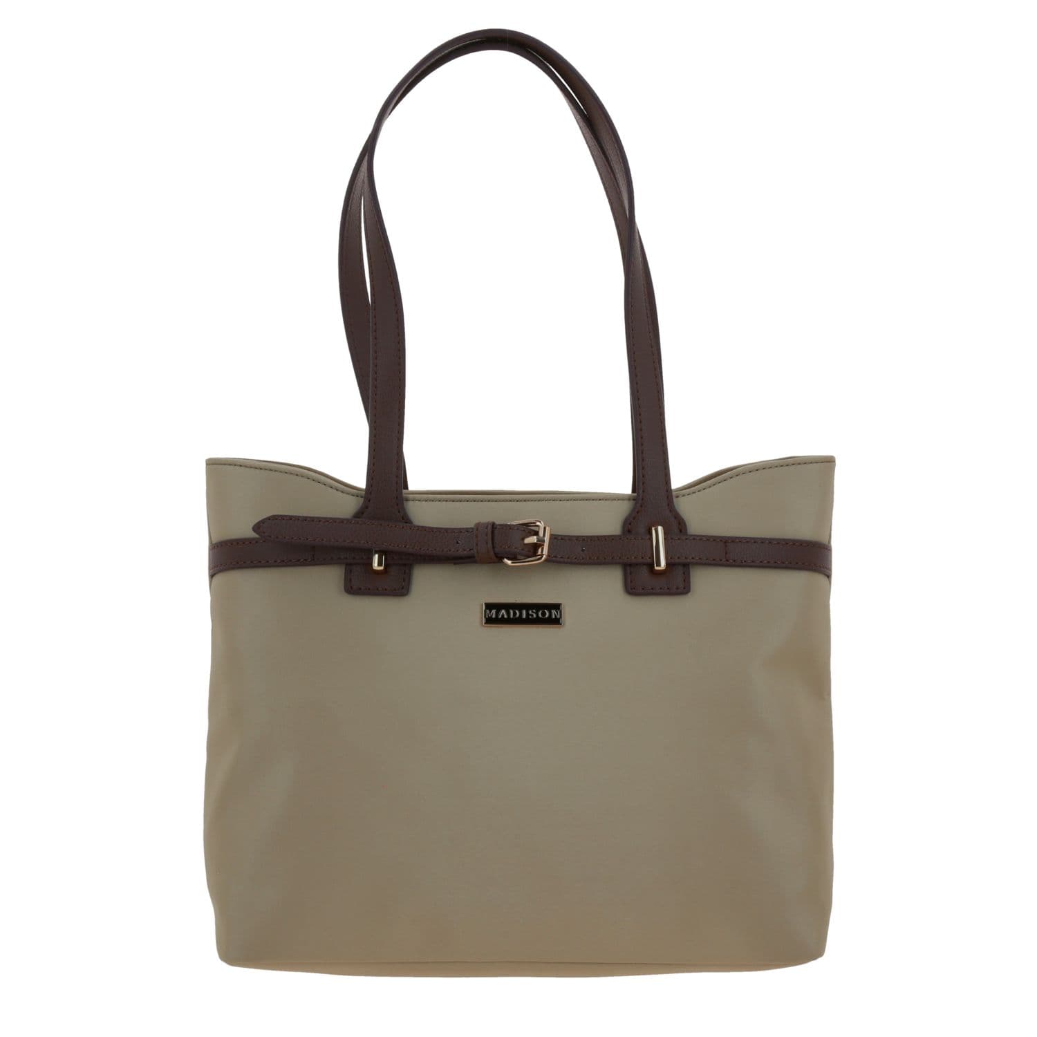 Bolsa grande para dama Madison by Chenson Camel con amplio compartimento, modelo MD25183-8