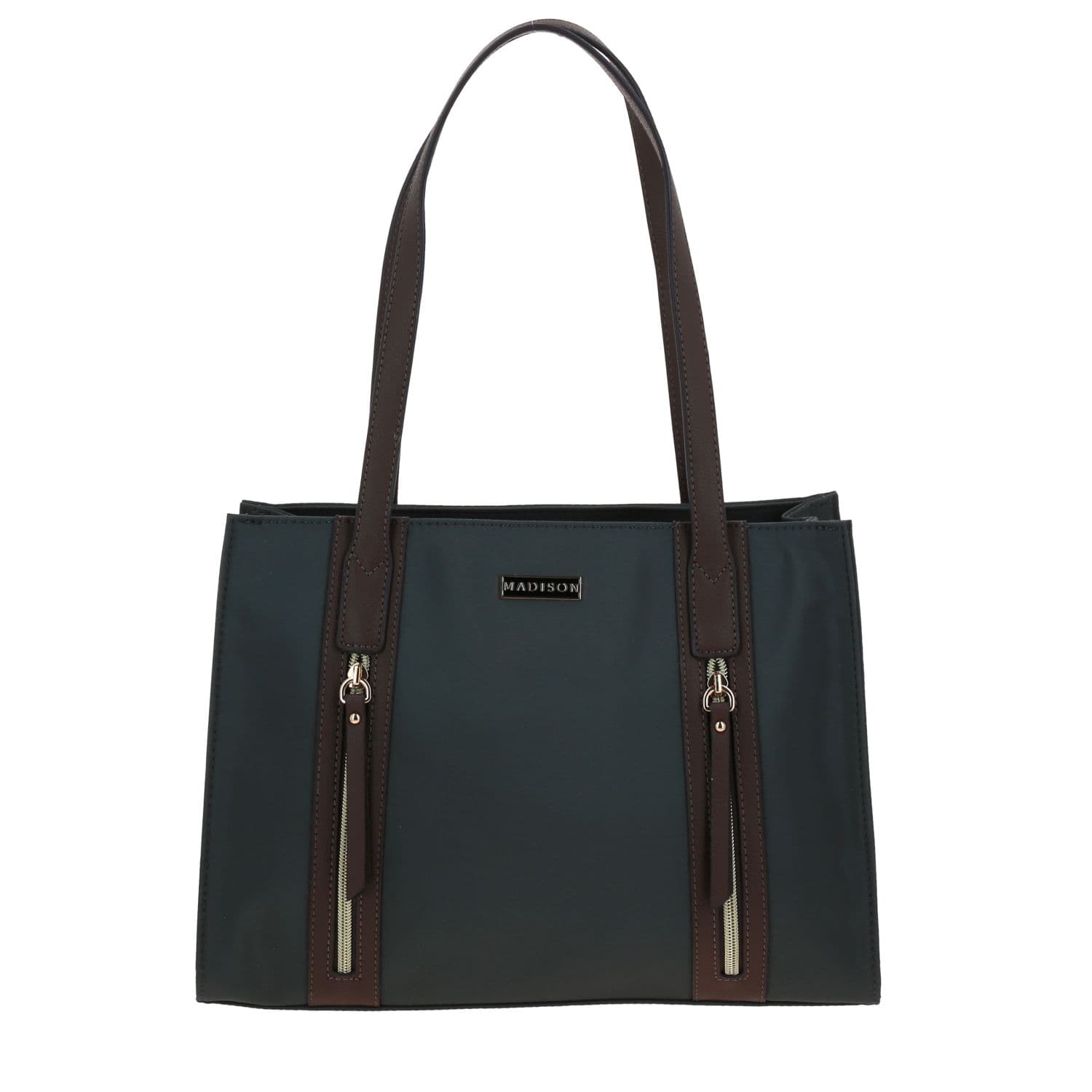 Bolsa grande para dama Madison by Chenson Gris con múltiples bolsillos, modelo MD25185-2