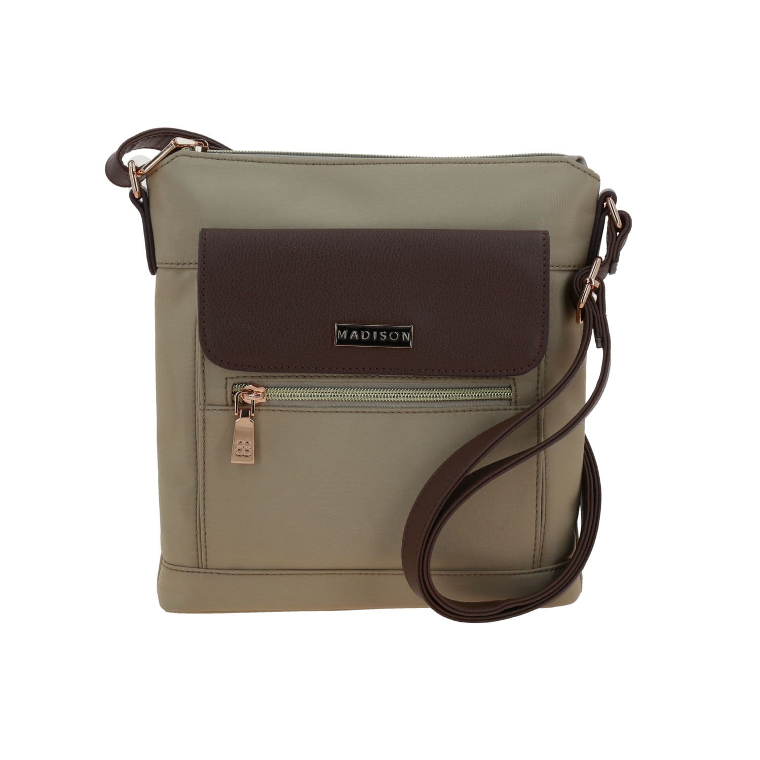 Bolsa de lado para dama Madison by Chenson color Camel - Estilo y funcionalidad, modelo MD25191-8