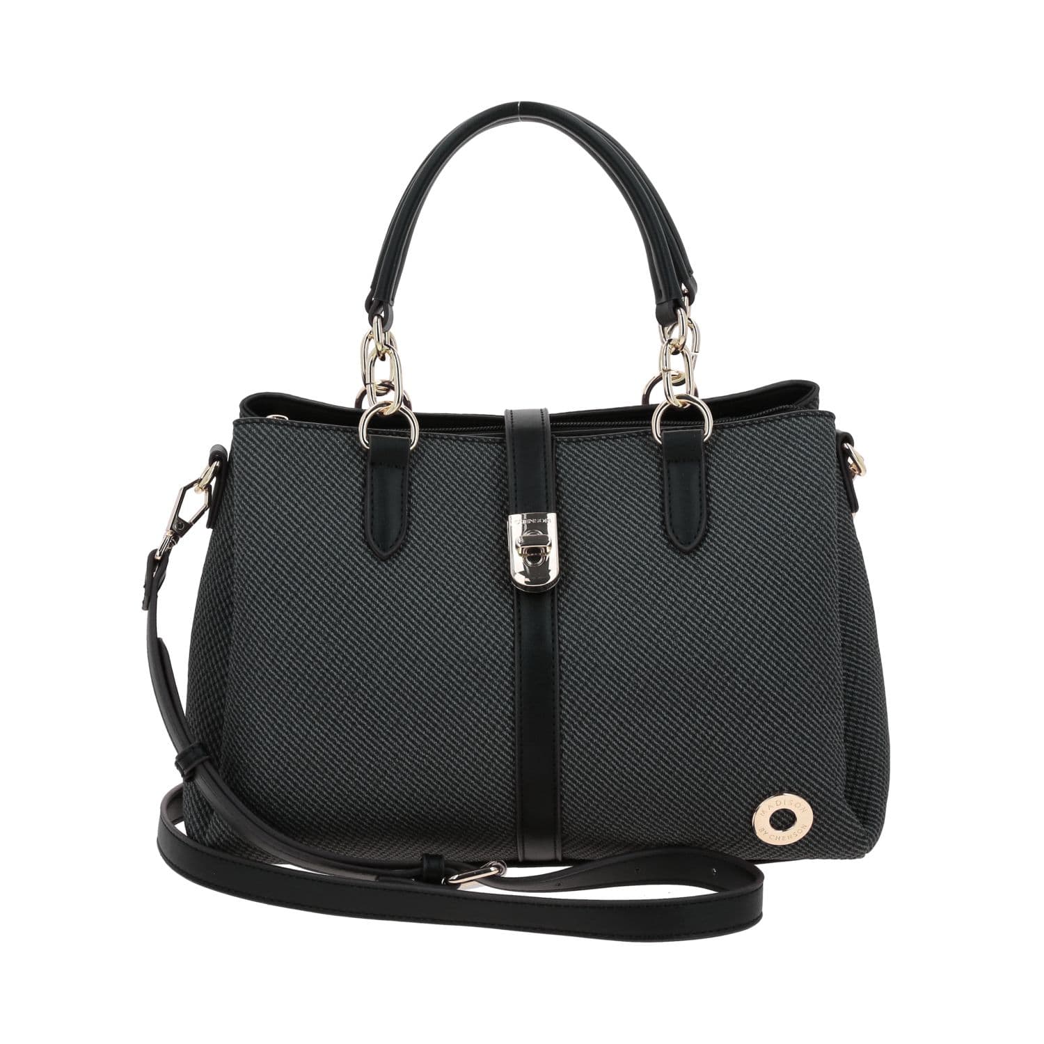 Bolsa de Mano Madison Negro | 3 Compartimentos Imán | Para Dama, modelo MD26011-3