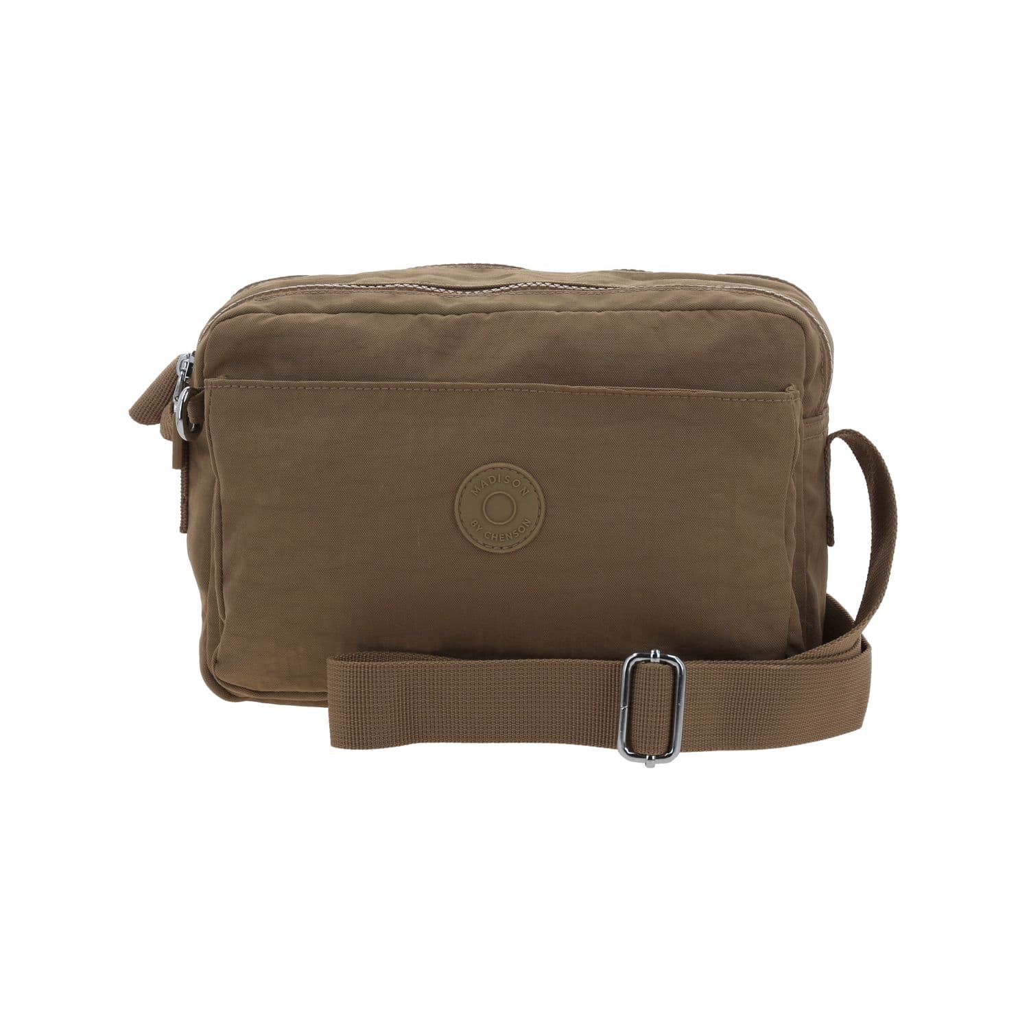 Bolsa de Lado Madison Café - Bandolera para Dama con Doble Compartimento, modelo MD26042-B