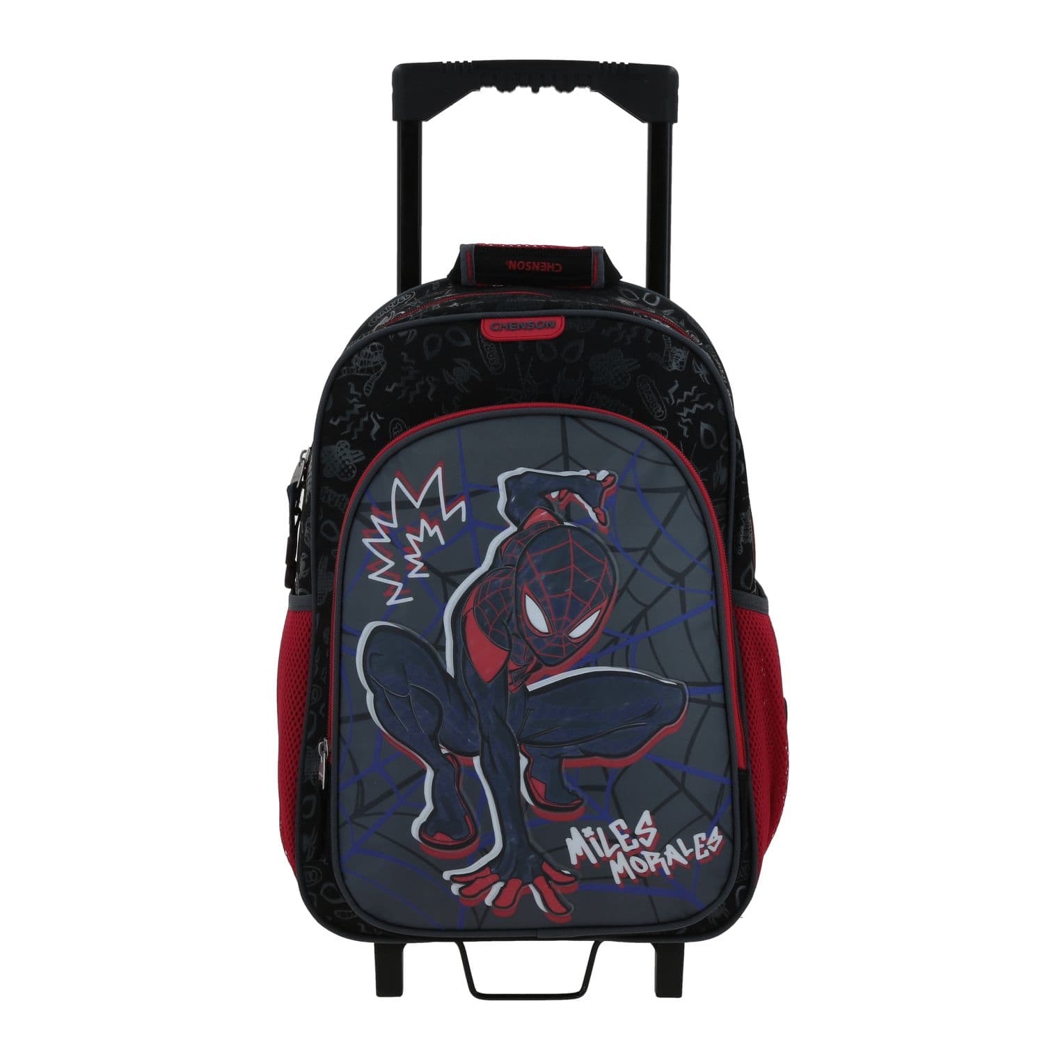Mochila con Ruedas Miles Morales Negro para Niño - Diversión y Durabilidad, modelo MM70294-3