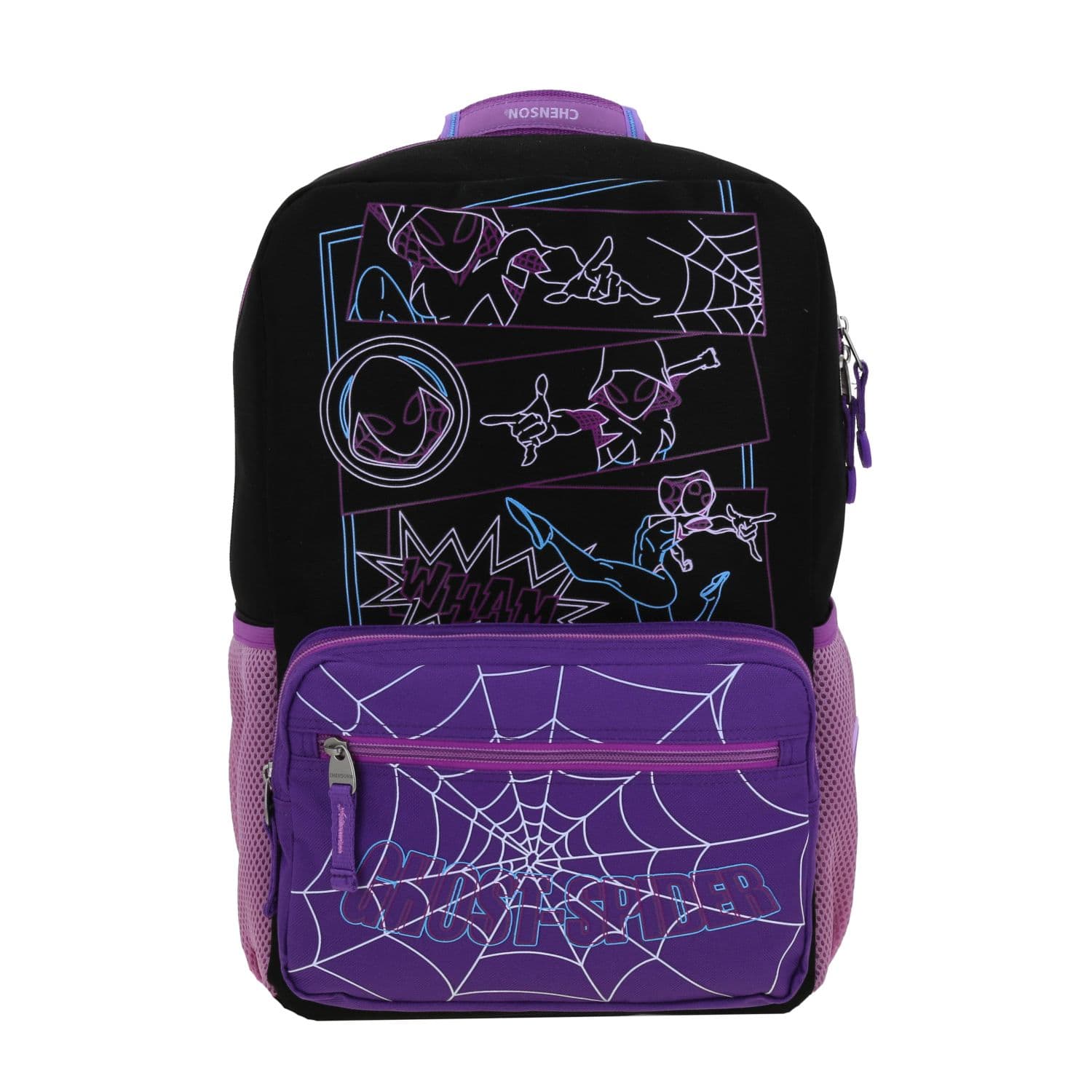 Mochila escolar para niña Miles Morales by Chenson color negro - Duradera y divertida, modelo MM70310-3