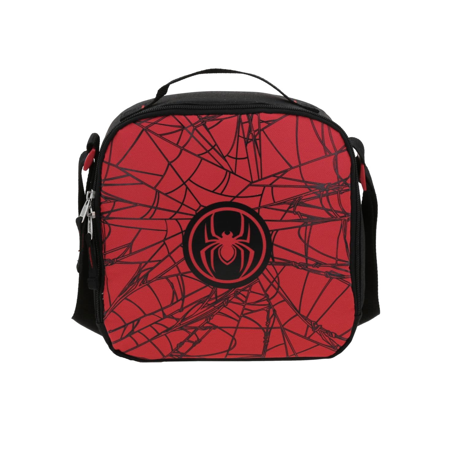 Lonchera escolar para niño Miles Morales by Chenson color negro, modelo MM70479-3