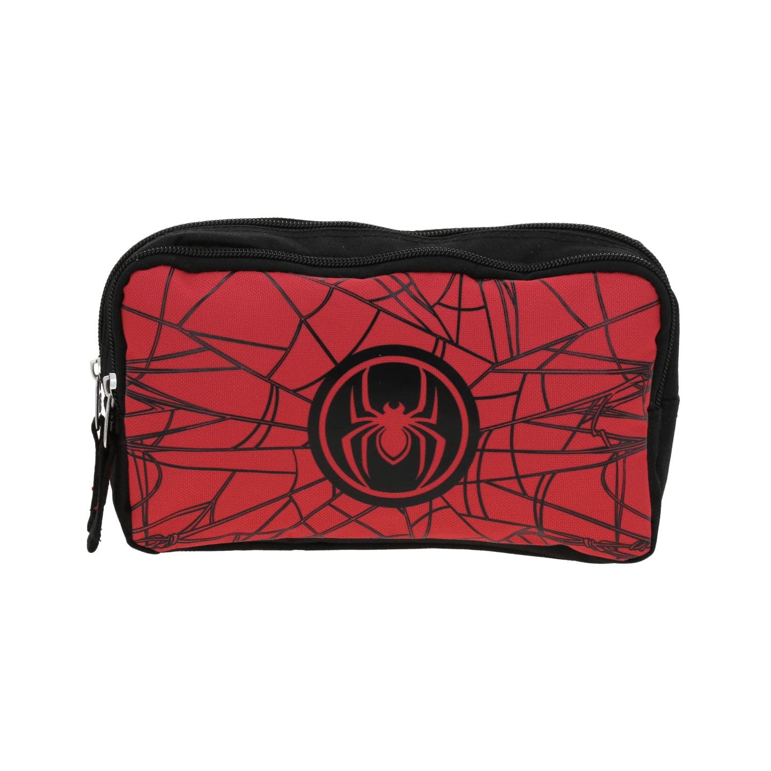 Lapicera escolar para niño Miles Morales by Chenson color negro con doble compartimento, modelo MM70480-3