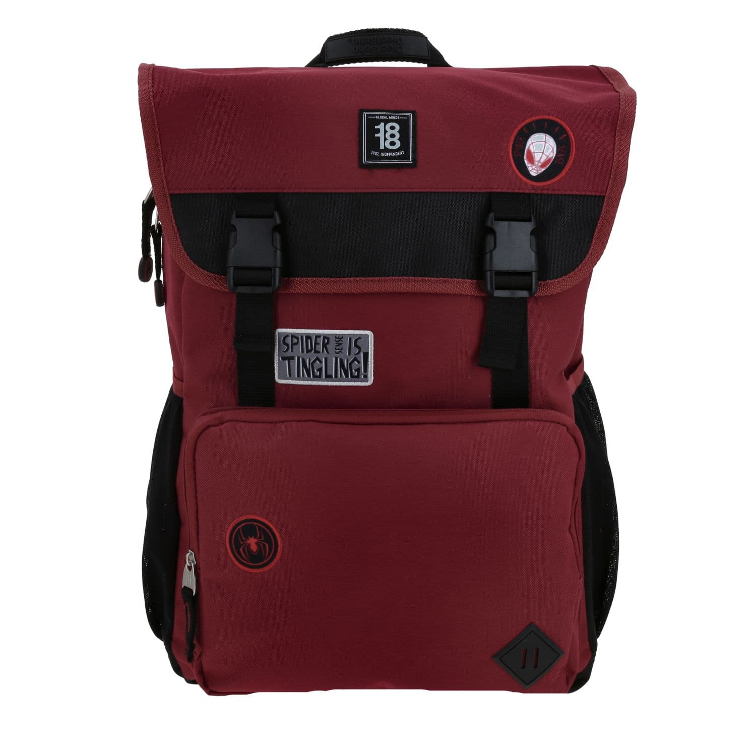 Mochila juvenil para niño Miles Morales by Chenson color rojo divertida, modelo MM70517-R