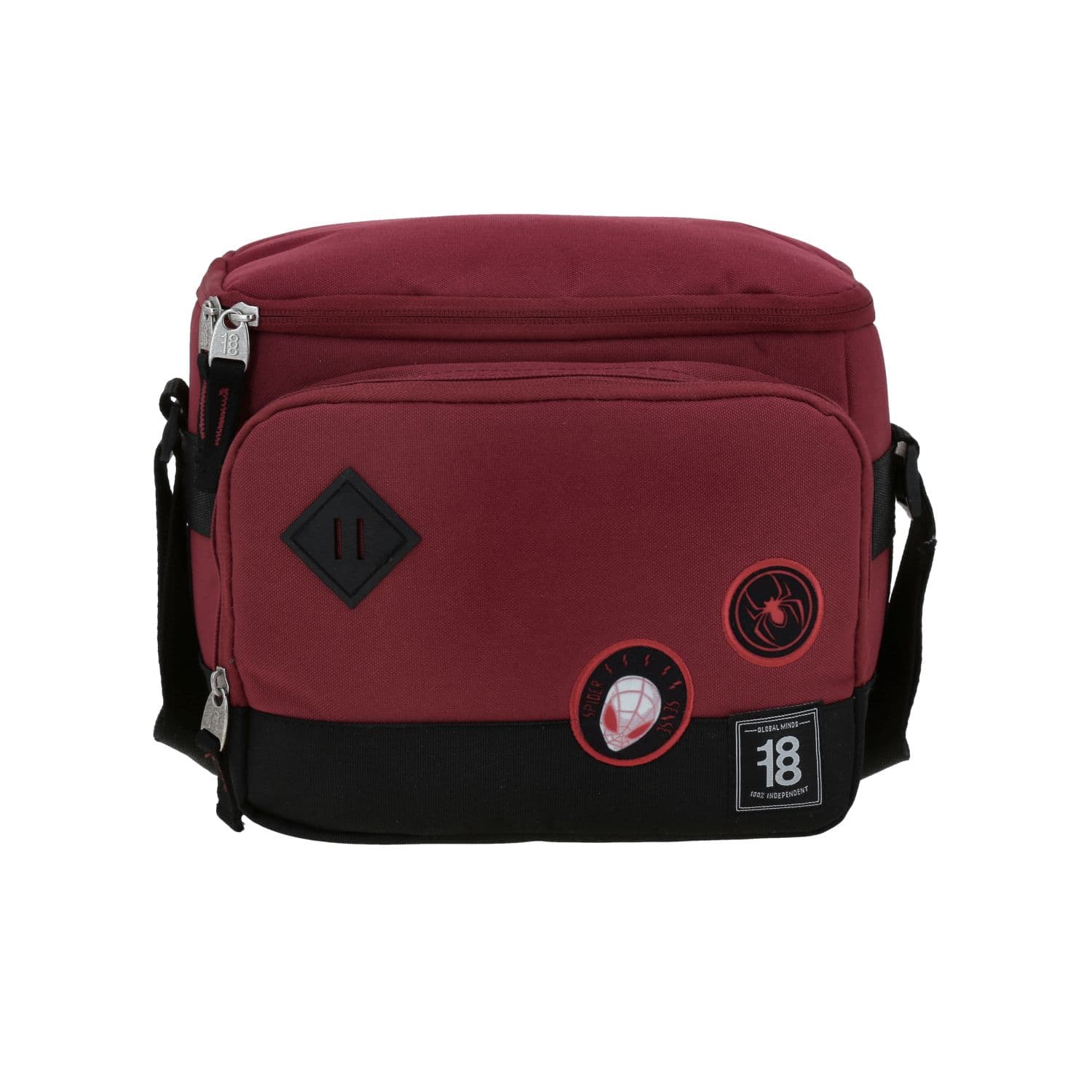 Lonchera escolar térmica roja Miles Morales by Chenson - Divertida y segura, modelo MM70518-R