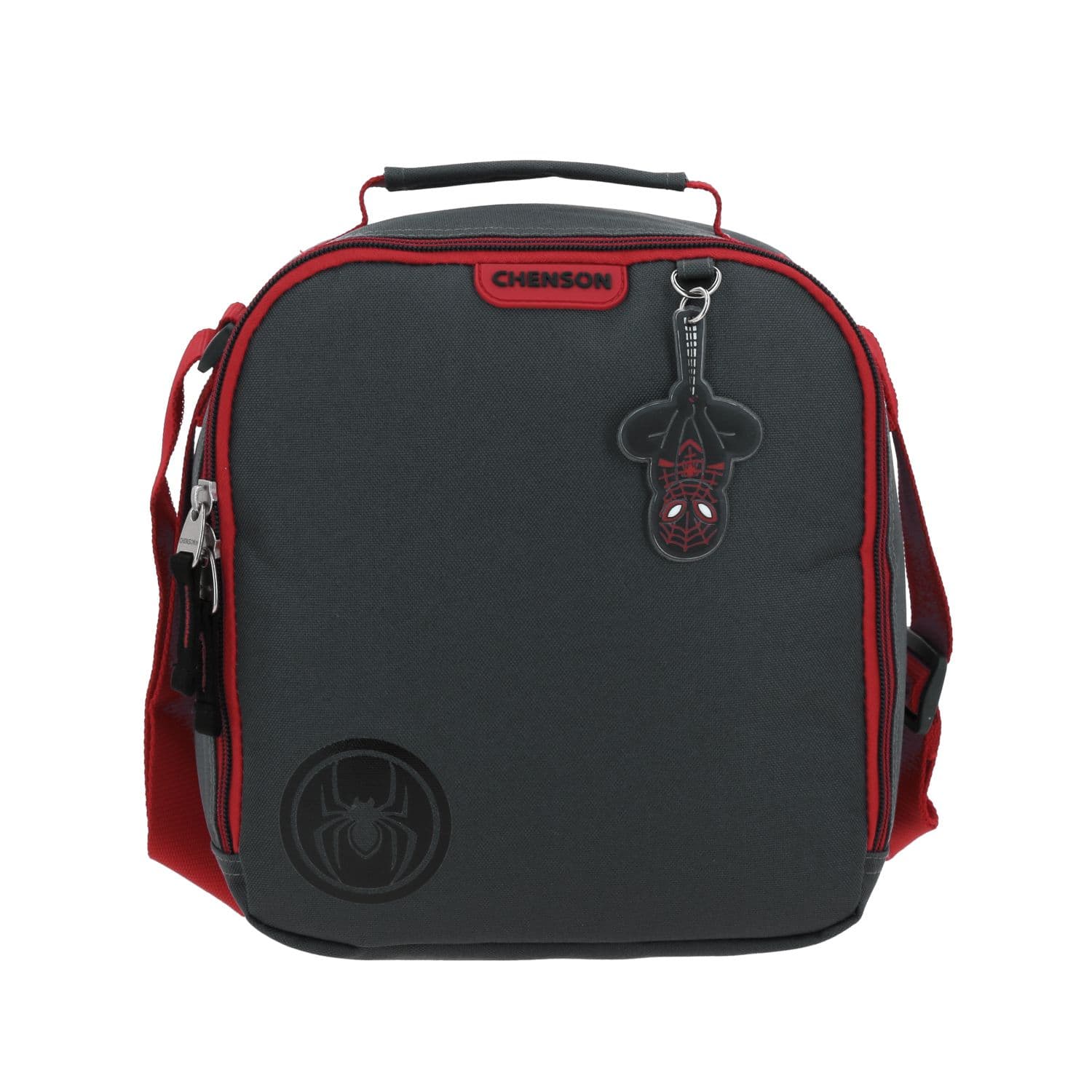 Lonchera escolar térmica Miles Morales by Chenson Gris para niño, modelo MM70535-2