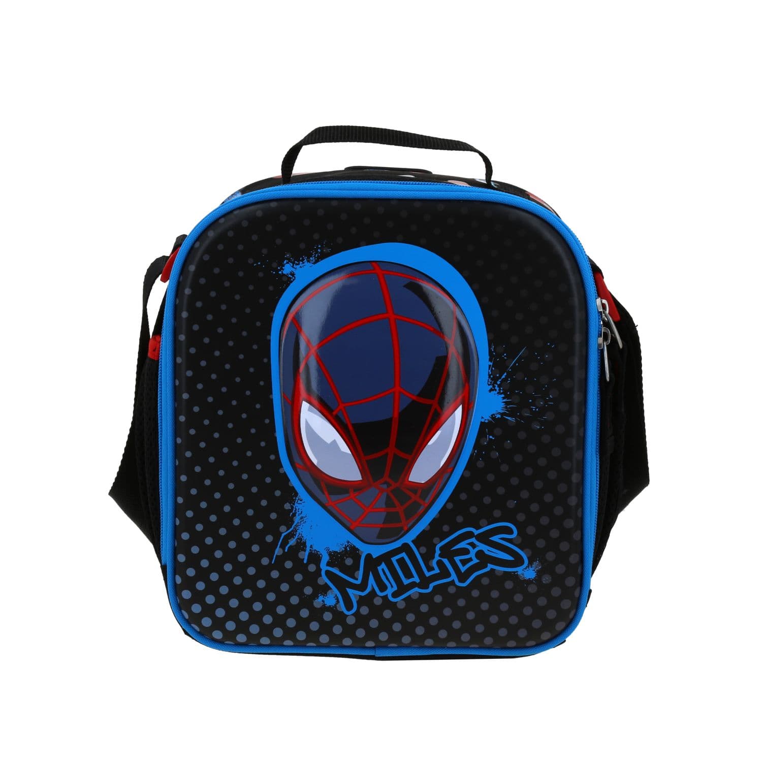 Lonchera Escolar Miles Morales Negro Térmica Chenson, modelo MM70842-3