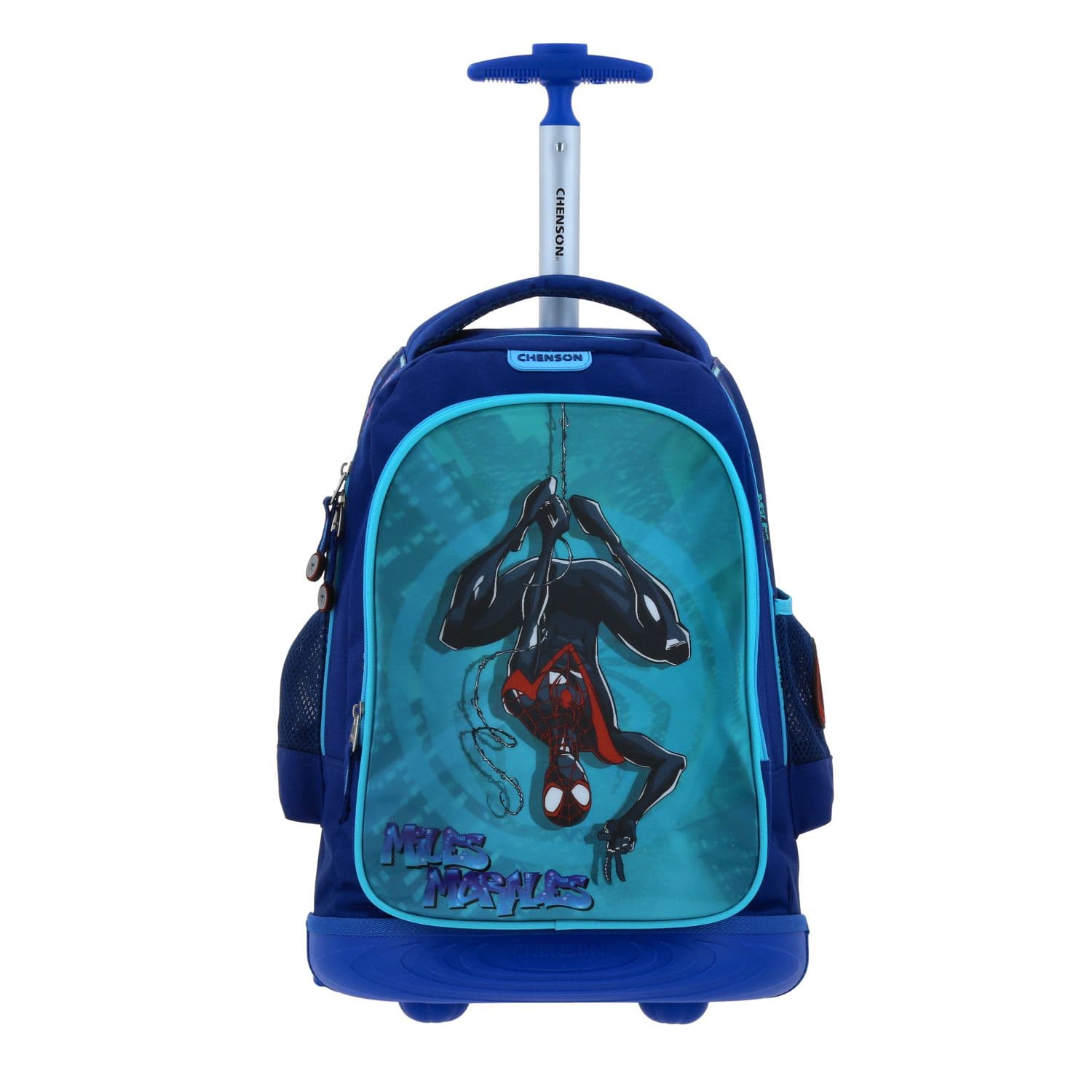 Mochila con Ruedas Miles Morales Azul Escolar Infantil Chenson, modelo MM70886-9
