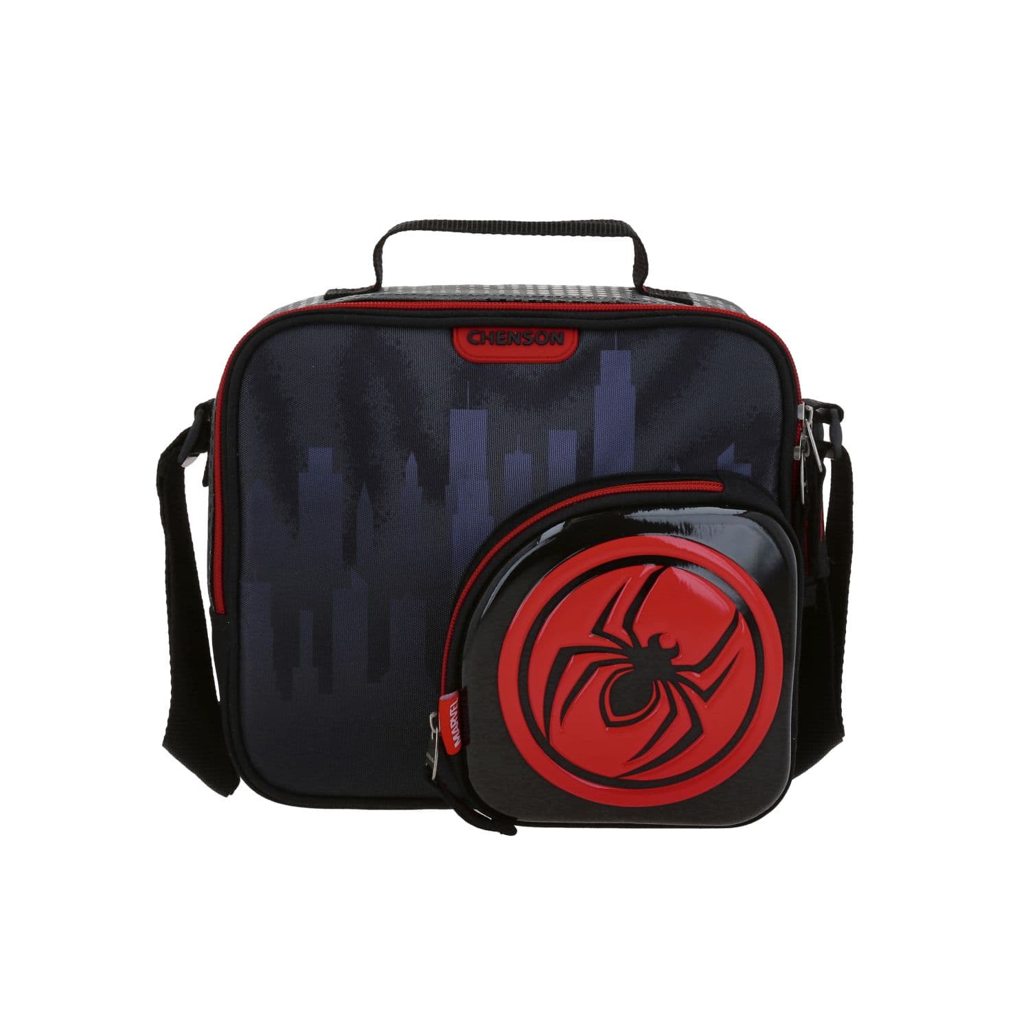 Lonchera Escolar Miles Morales Gris Térmica Chenson, modelo MM71018-2
