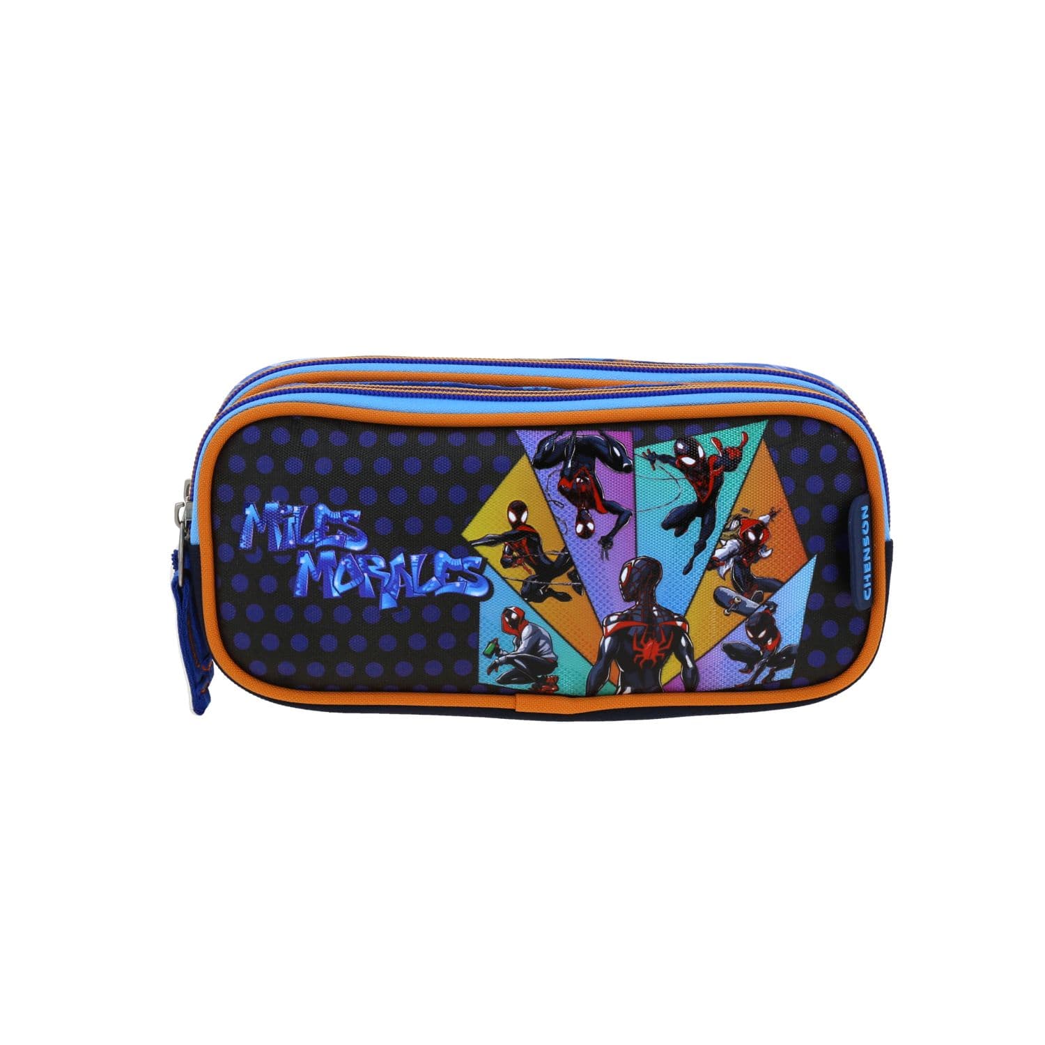 Lapicera Miles Morales Azul Escolar Chenson - Estuche Infantil, modelo MM71062-9