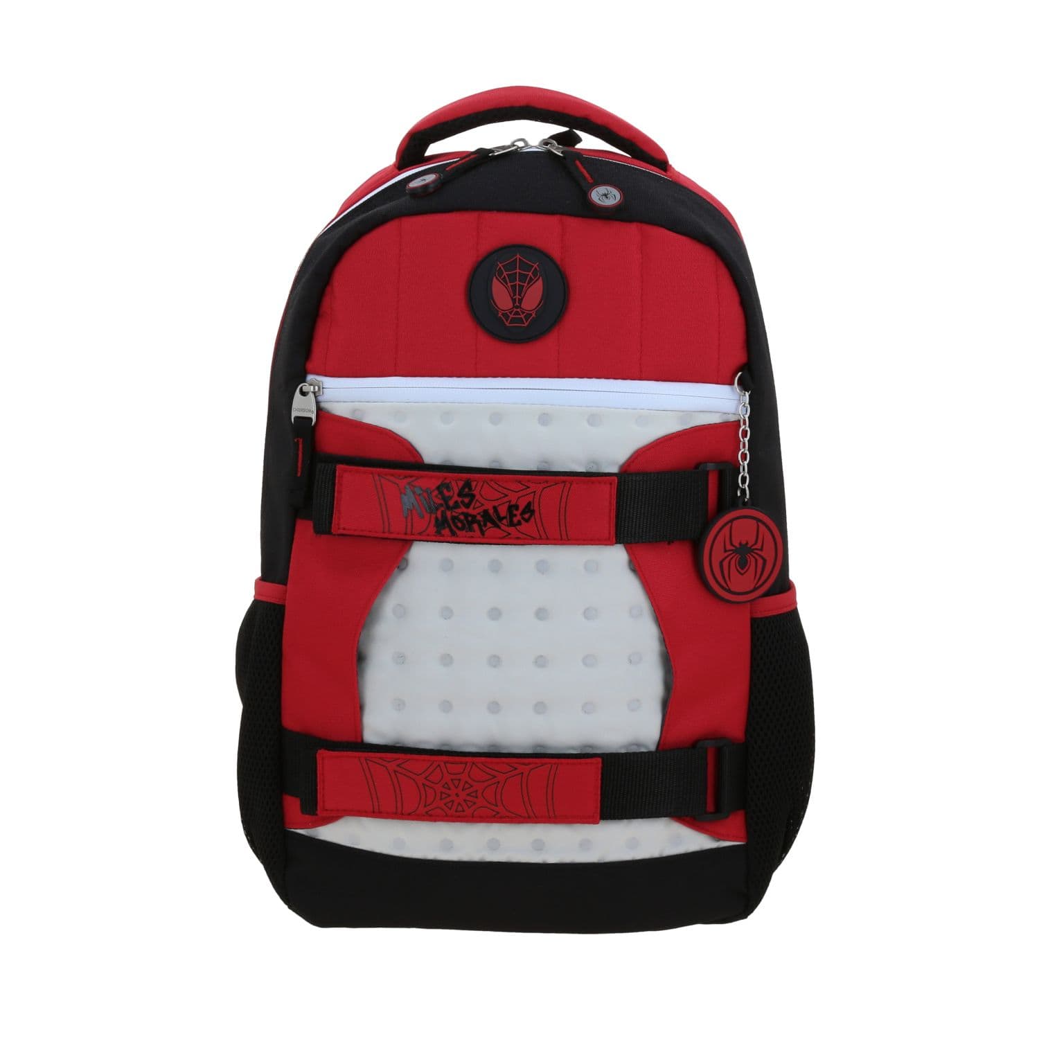 Mochila Escolar Miles Morales Rojo Chenson Infantil, modelo MM71089-R