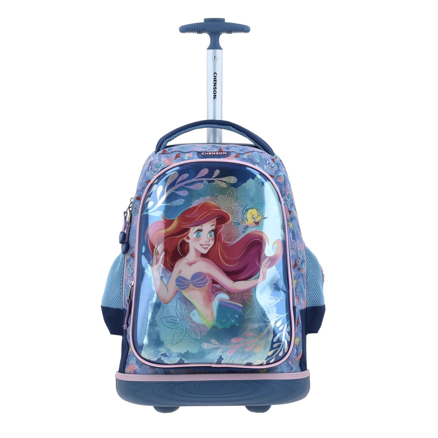Mochila con Ruedas Princesas by Chenson Azul para Niña - Divertida y Duradera, modelo PR70156-9
