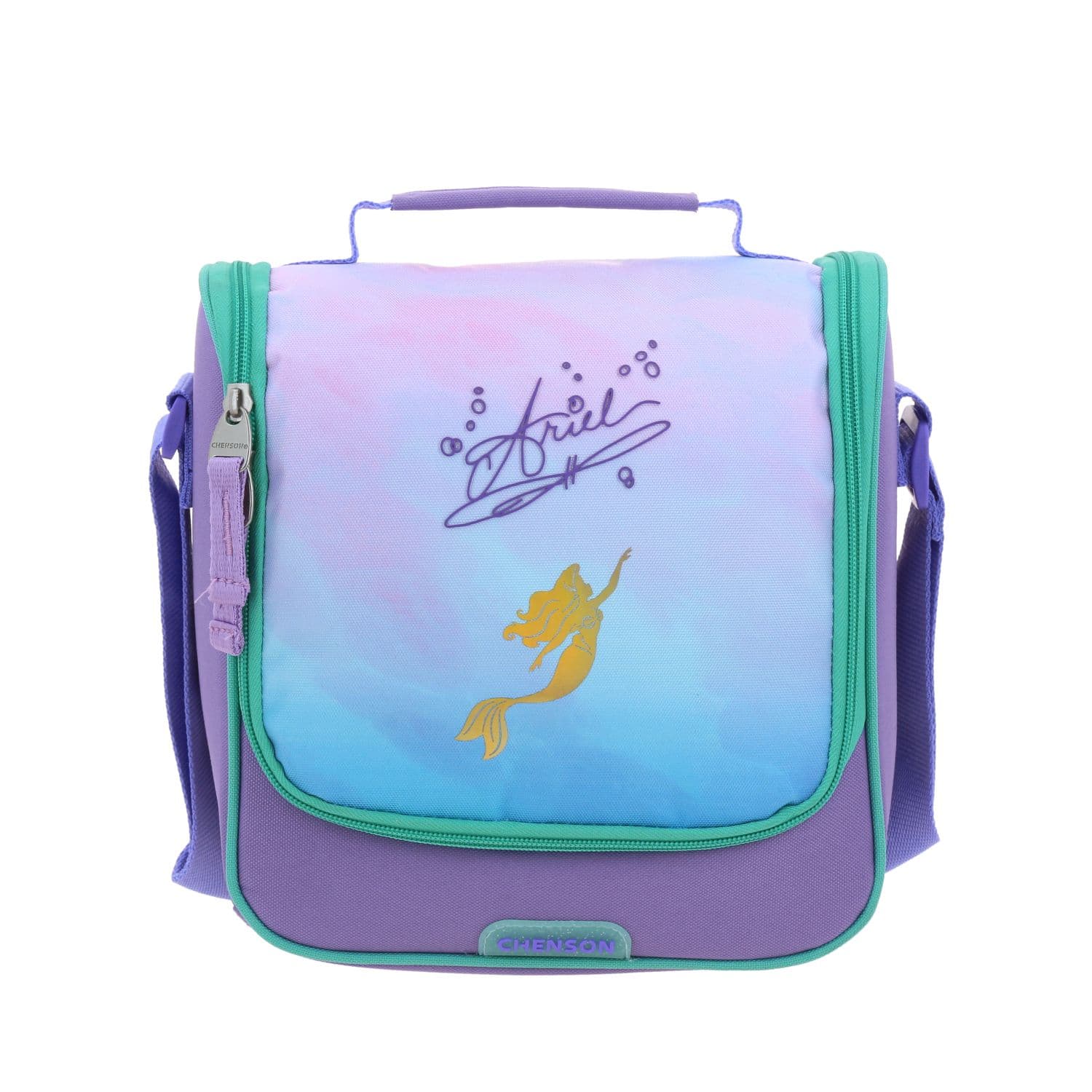 Lonchera escolar térmica Princesas by Chenson Violeta para niña divertida, modelo PR70267-V