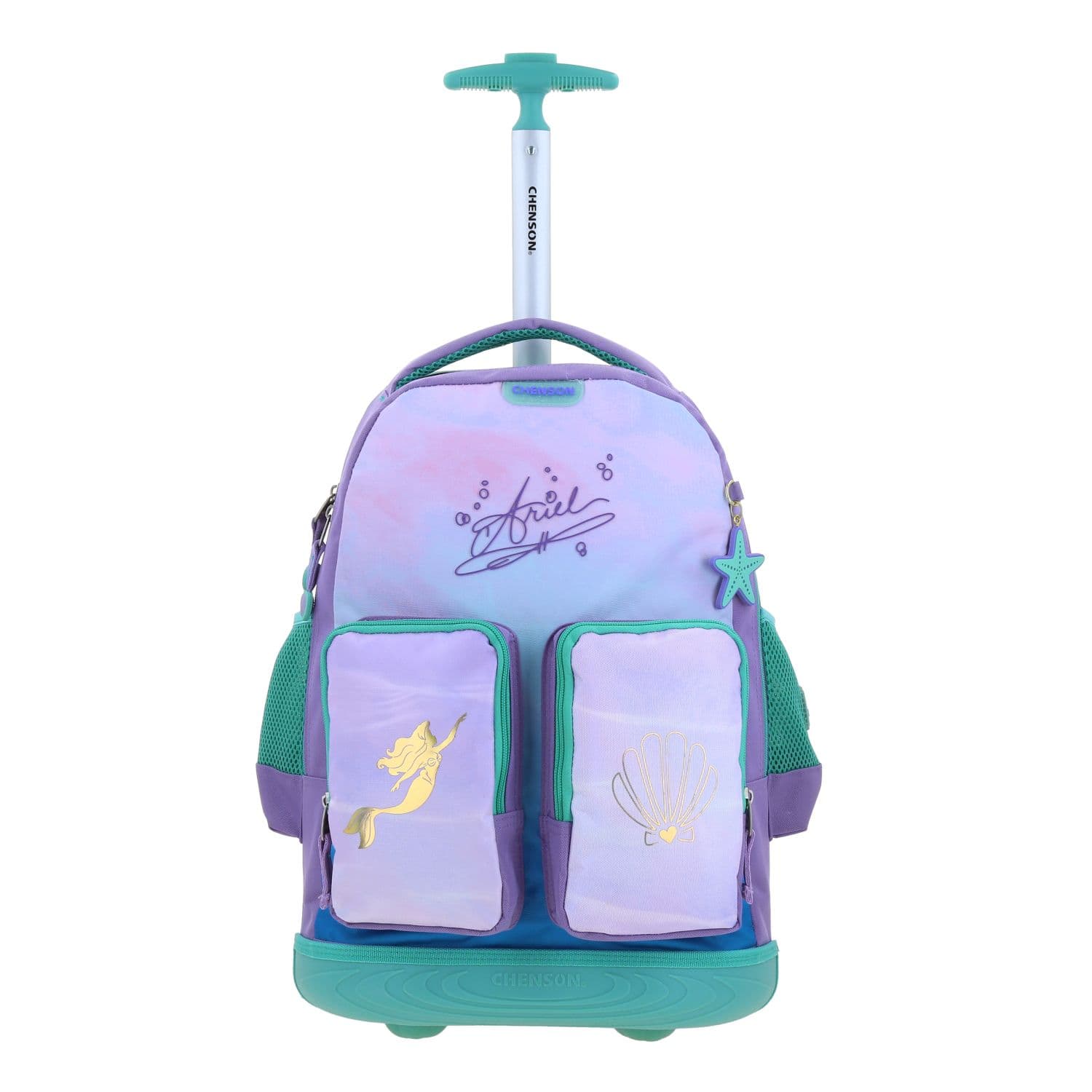 Mochila con Ruedas Princesas by Chenson Violeta para Niña - Diversión y Durabilidad, modelo PR70270-V