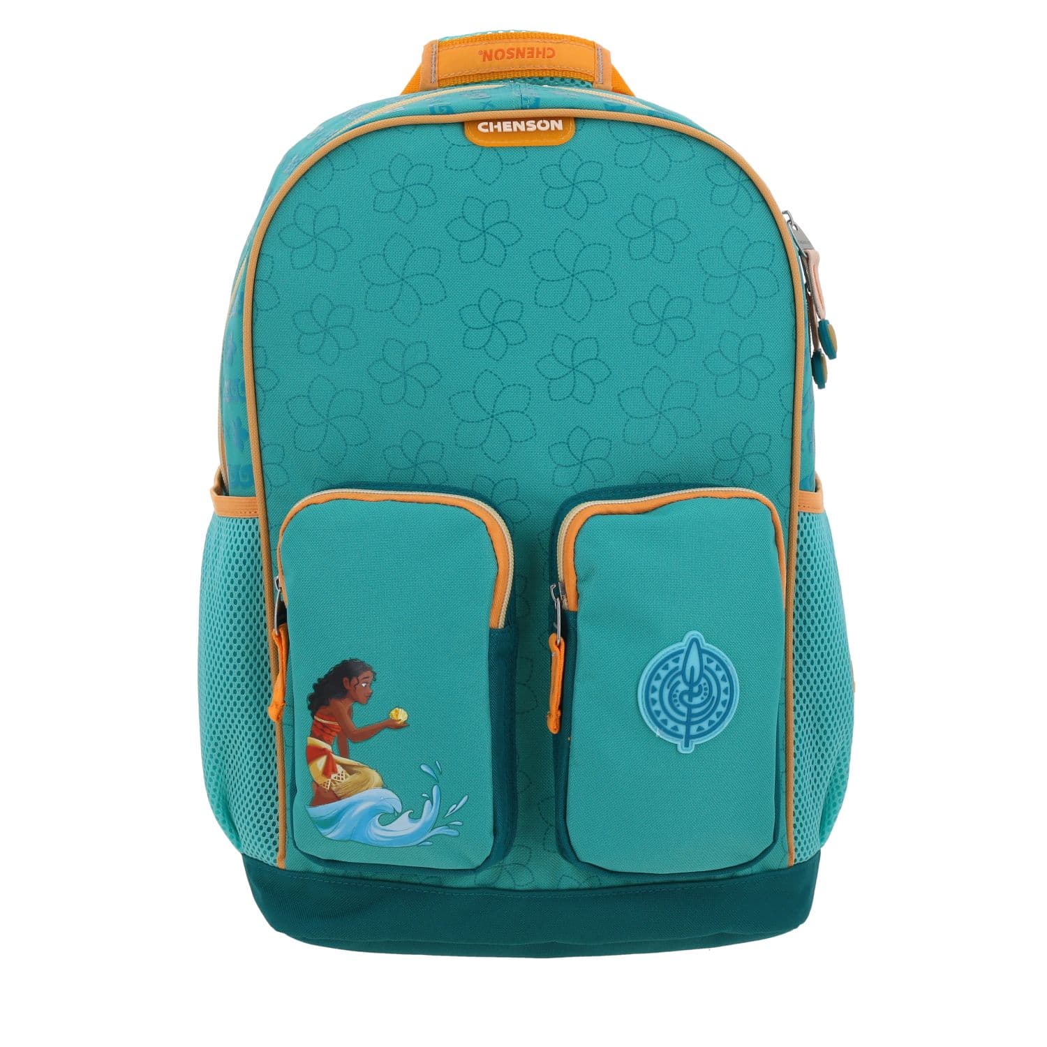 Mochila escolar para niña Princesas by Chenson Turquesa con múltiples bolsillos, modelo PR70395-T