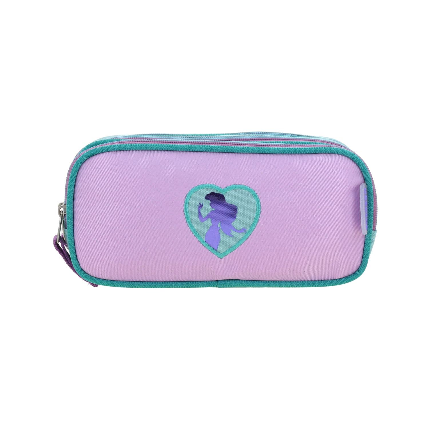 Lapicera escolar para niña Princesas by Chenson Turquesa triple compartimento, modelo PR70465-T