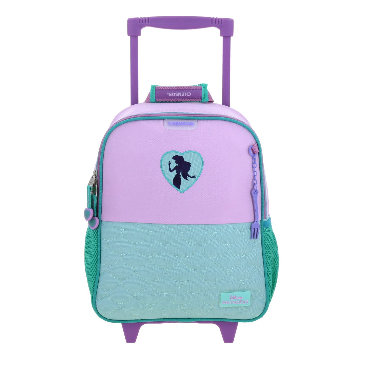 Mochila con Ruedas Princesas by Chenson Turquesa para Niña - Divertida y Práctica, modelo PR70466-T