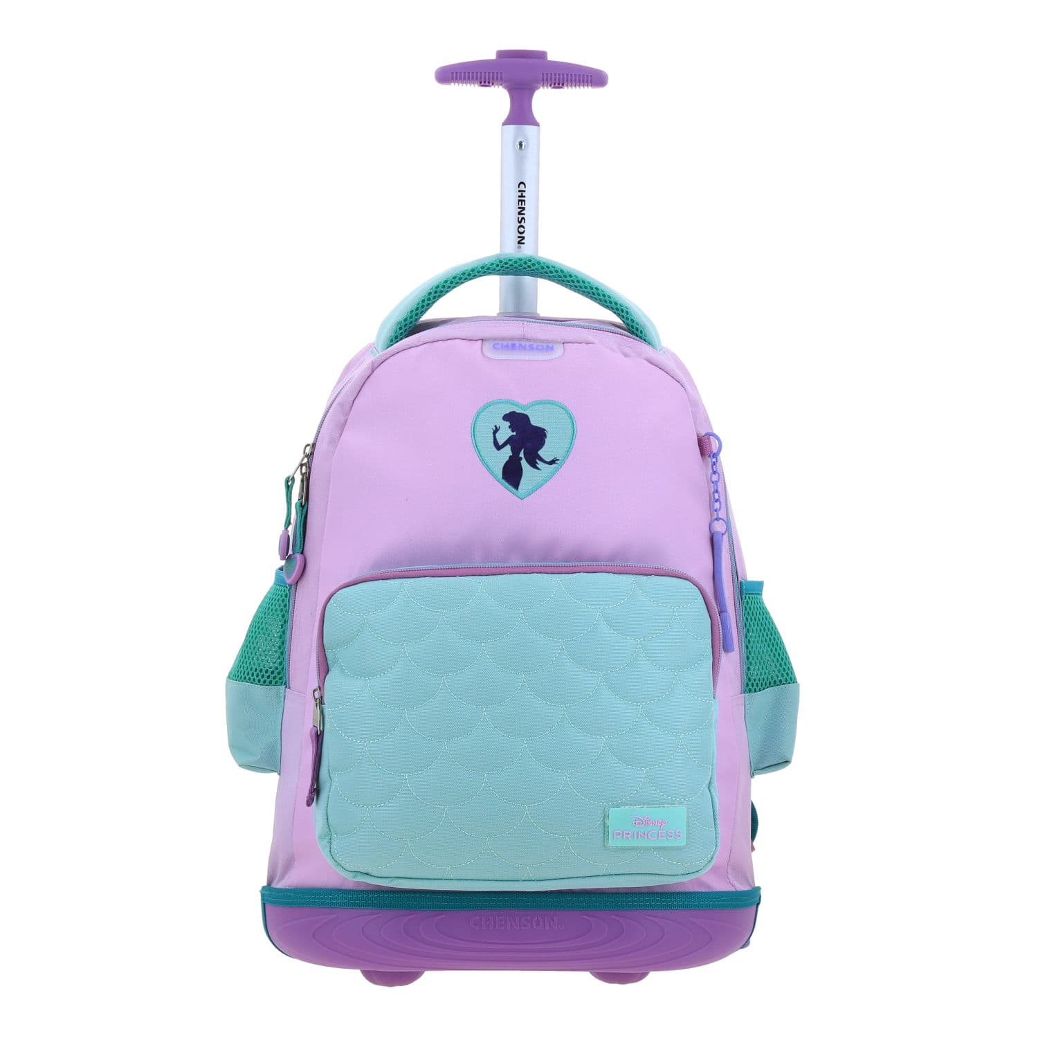 Mochila con Ruedas Princesas by Chenson Turquesa para Niña - Diversión y Seguridad, modelo PR70467-T