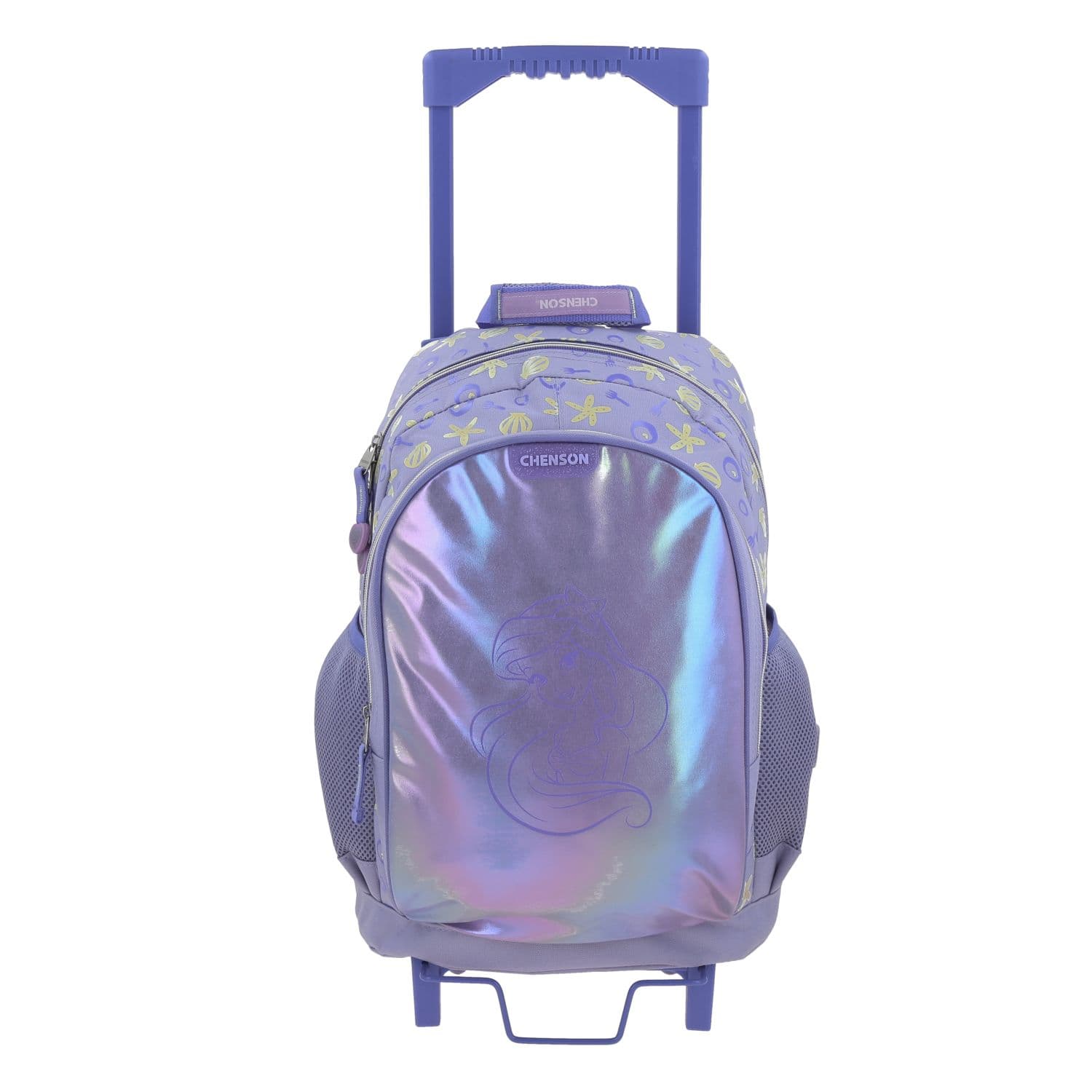 Mochila con Ruedas Princesas by Chenson Violeta para Niña - Diversión y Durabilidad, modelo PR70614-V