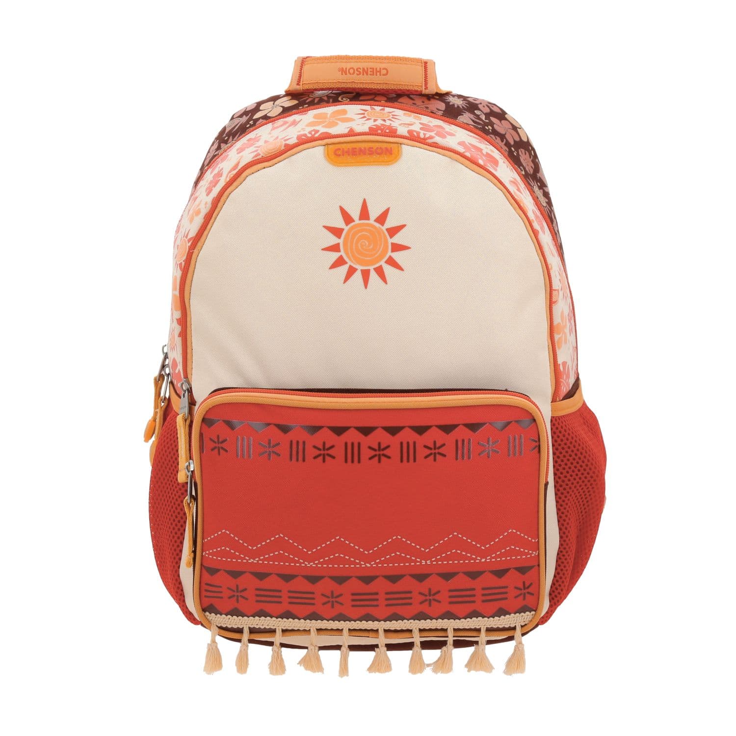 Mochila escolar para niña Princesas by Chenson Beige con divertido diseño, modelo PR70660-E