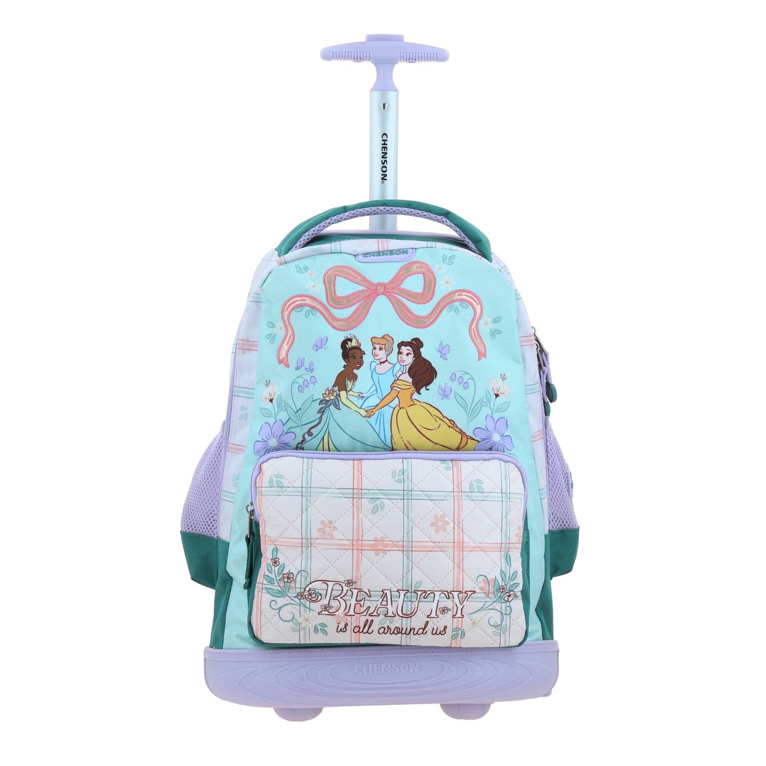 Mochila con Ruedas Princesas by Chenson Verde Niña, modelo PR70789-G