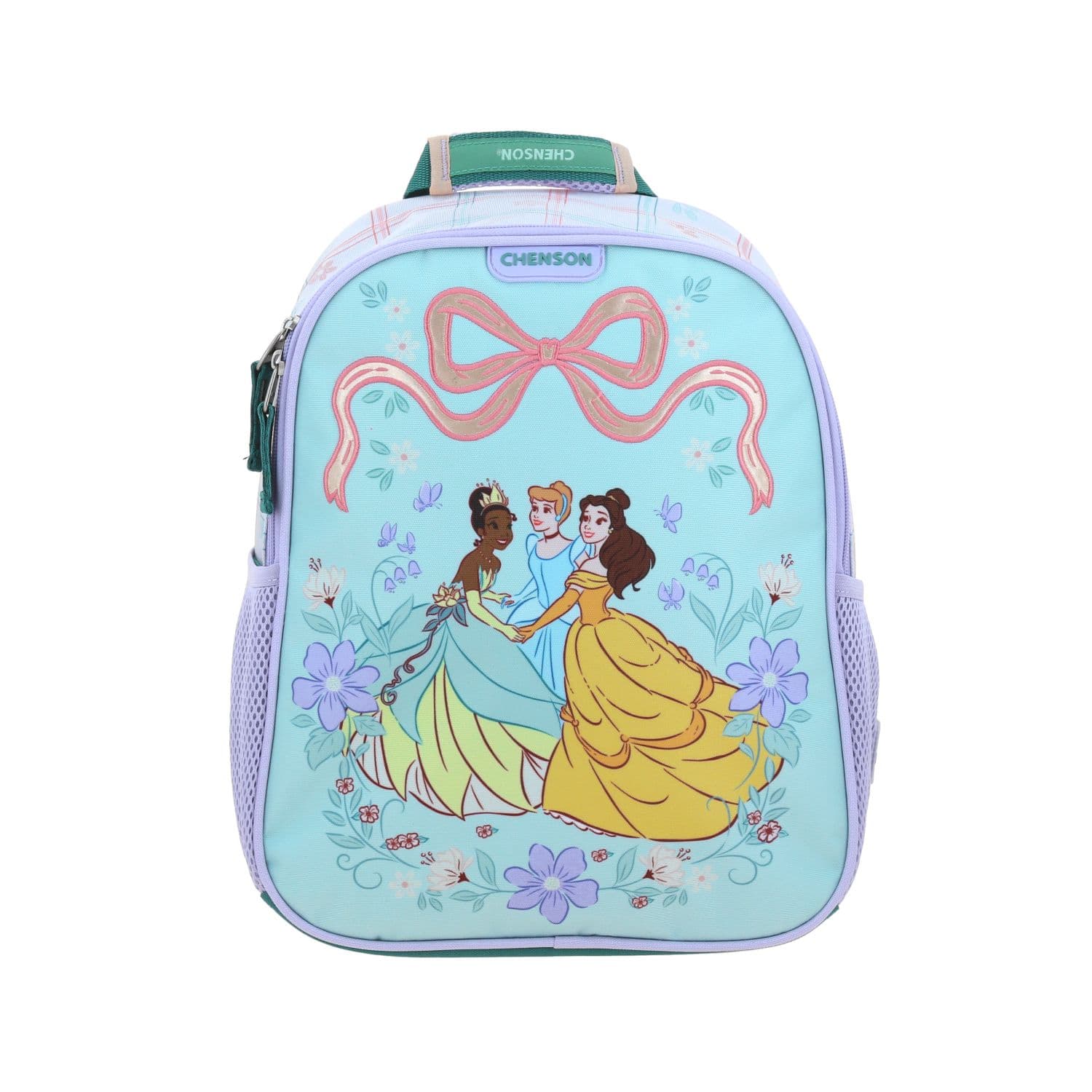Mochila Escolar Princesas by Chenson Verde para Niña, modelo PR70790-G