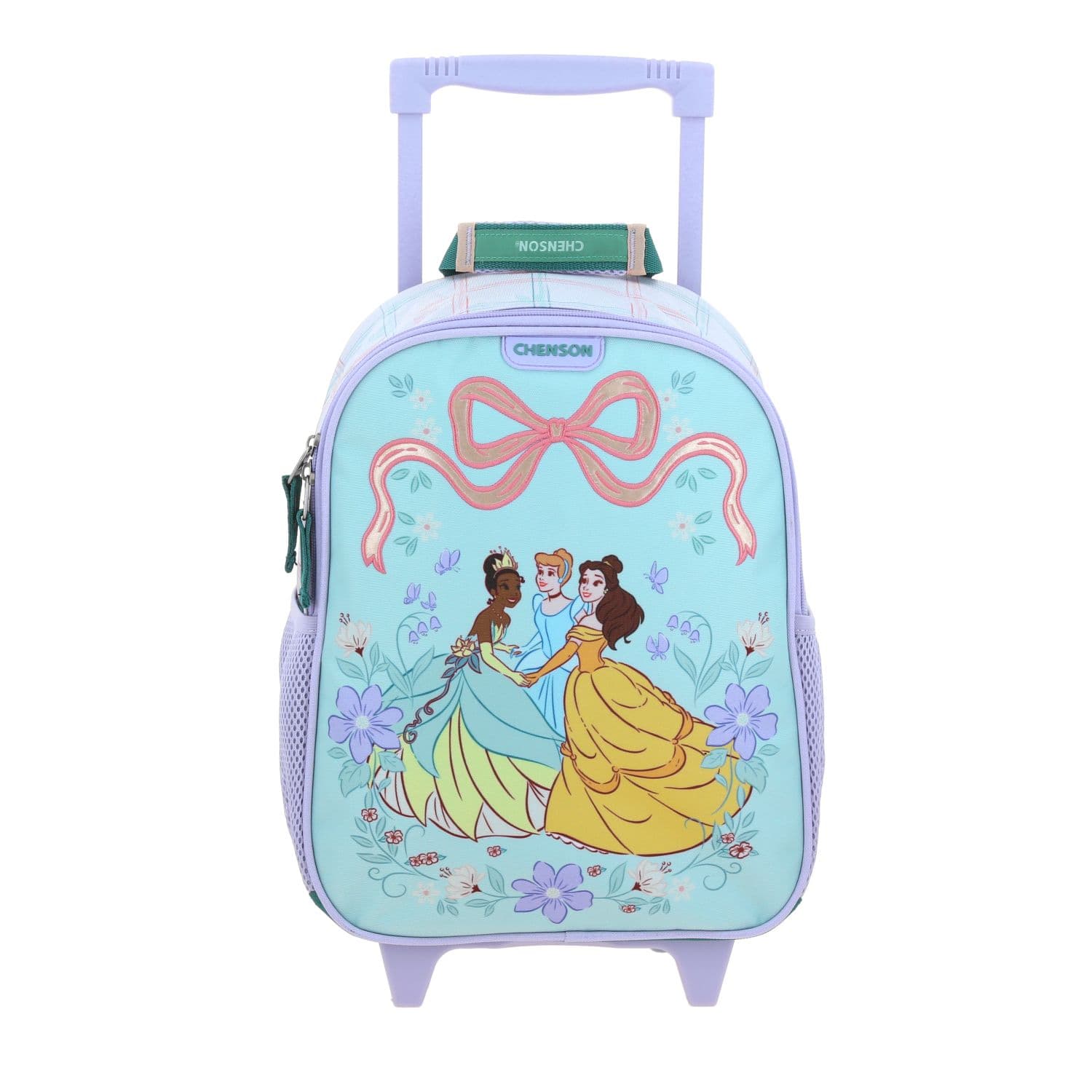 Mochila con Ruedas Princesas by Chenson Verde Escolar Niña, modelo PR70791-G
