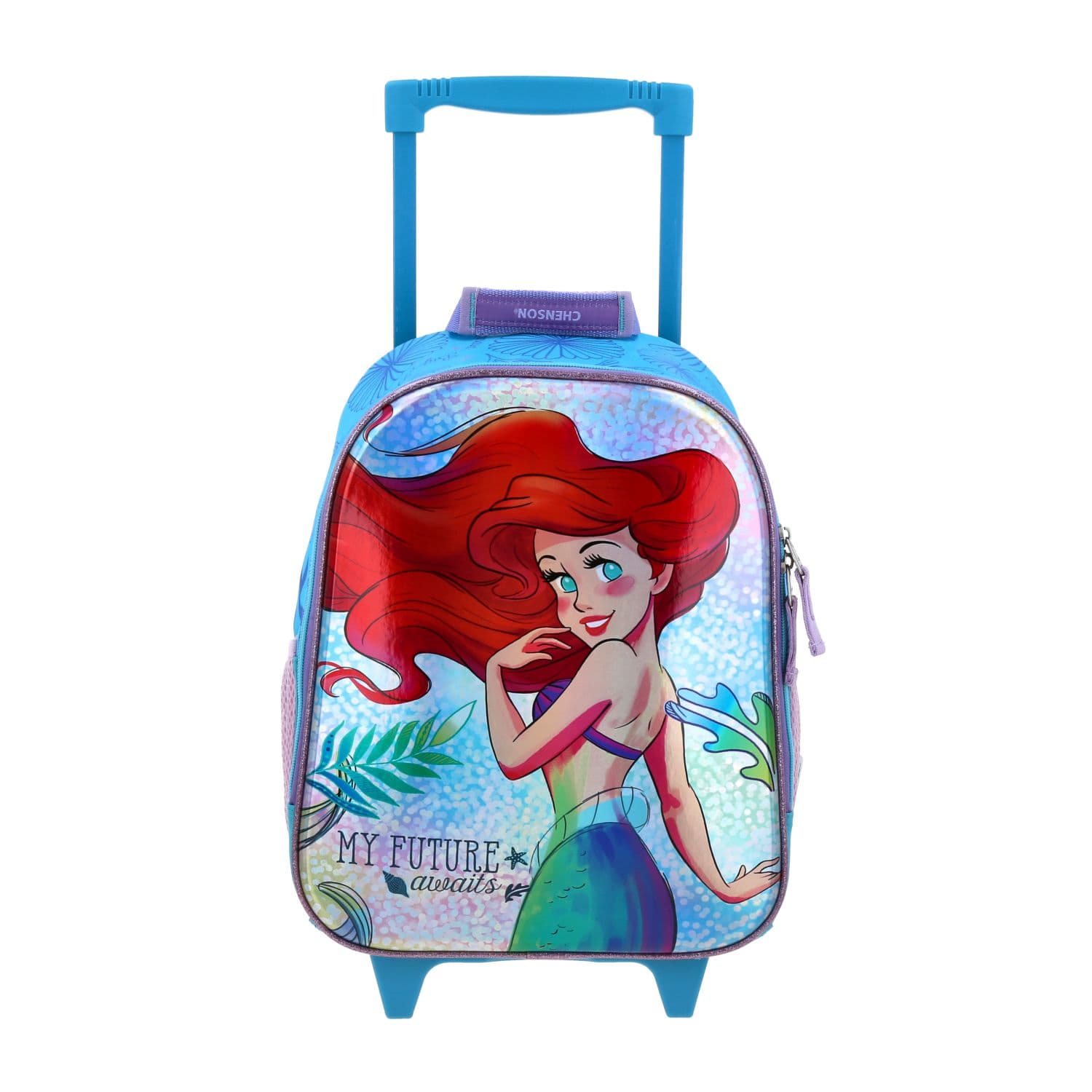 Mochila con Ruedas Princesas by Chenson Azul Escolar, modelo PR70954-9