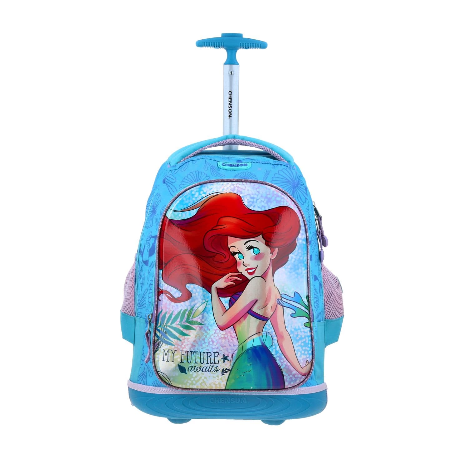 Mochila con Ruedas Princesas Azul - Escolar Infantil Chenson, modelo PR70956-9