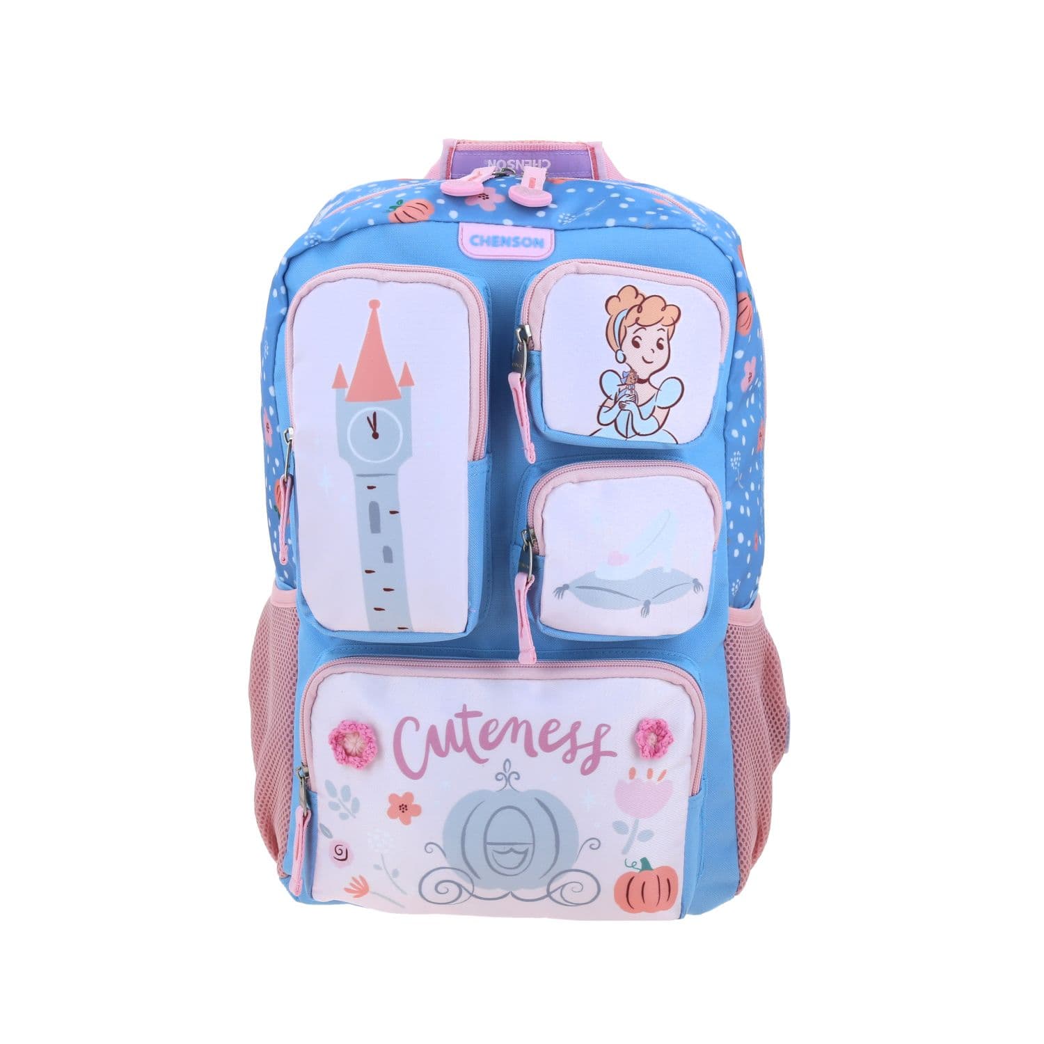 Mochila Escolar Princesas by Chenson Azul - Infantil Resistente, modelo PR70997-9