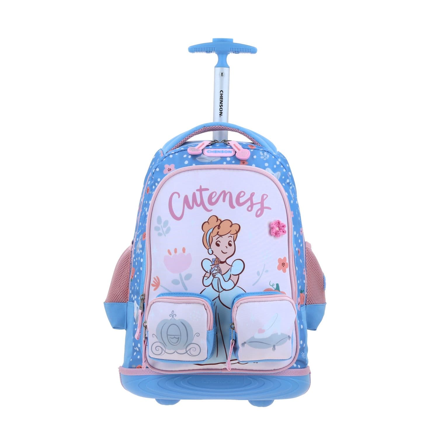 Mochila con Ruedas Princesas by Chenson Azul - Escolar Niña, modelo PR71000-9
