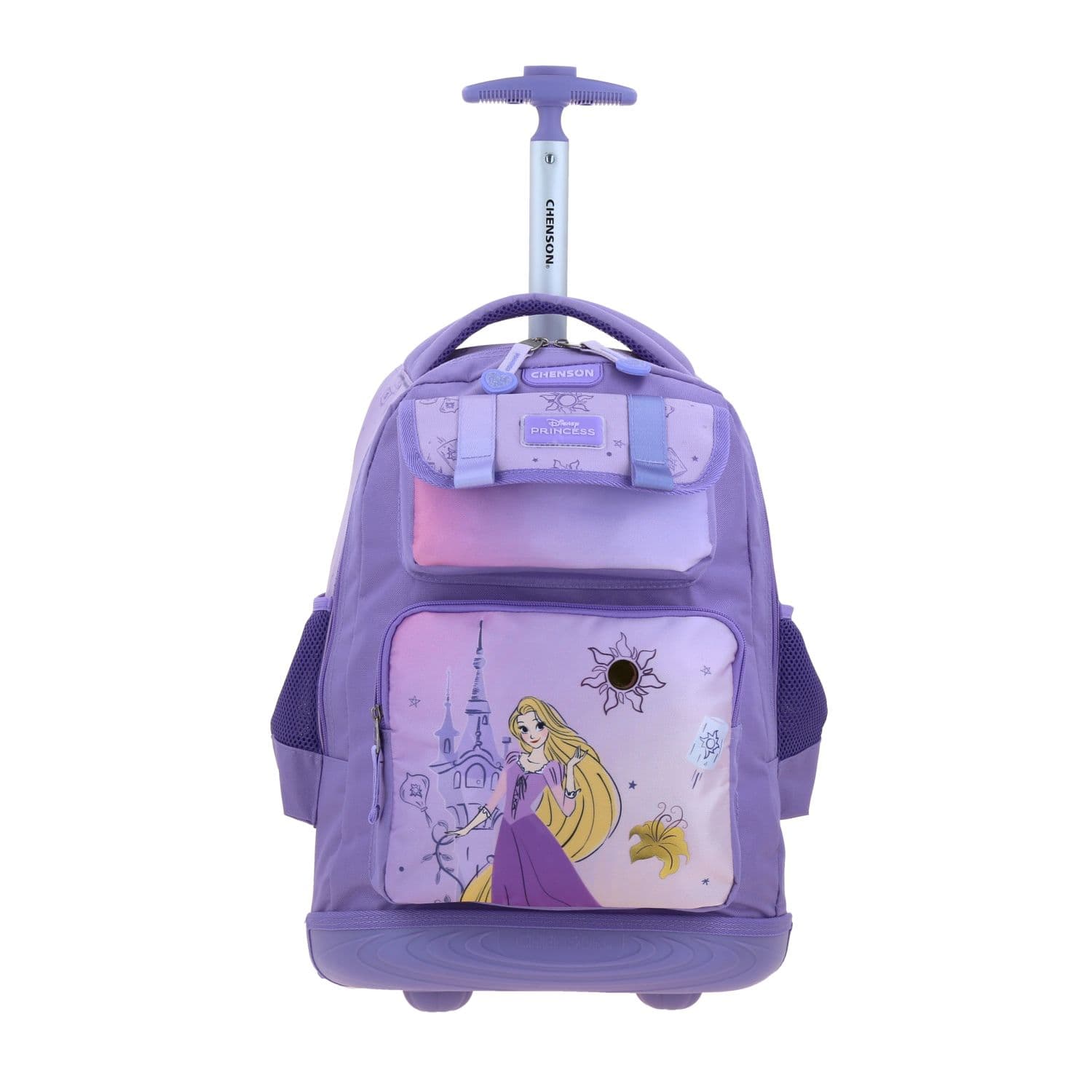 Mochila con Ruedas Princesas by Chenson Violeta Escolar, modelo PR71116-V