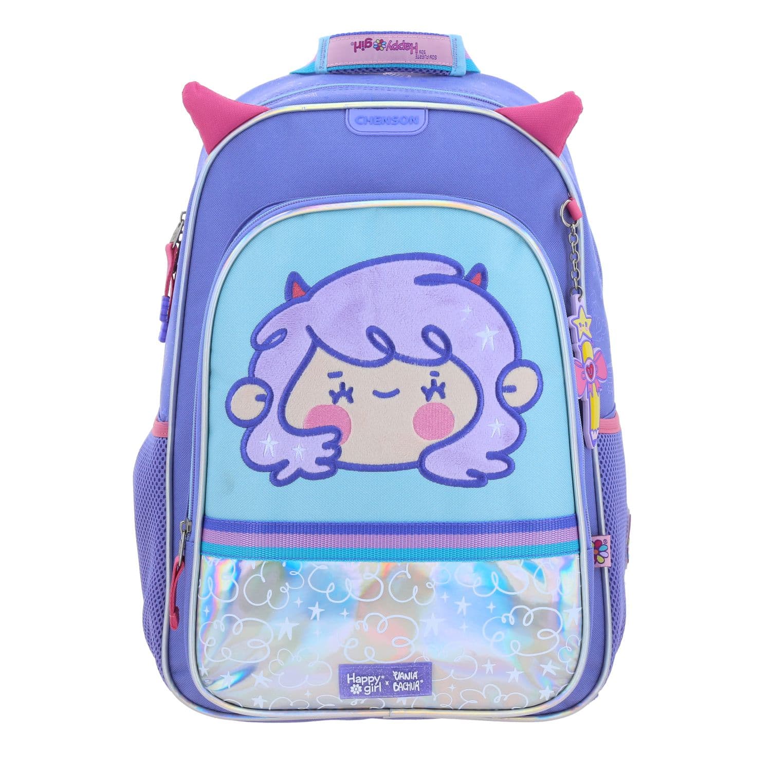 Mochila escolar para niña Vania Bachur Uva con gran durabilidad y seguridad, modelo VB70468-U