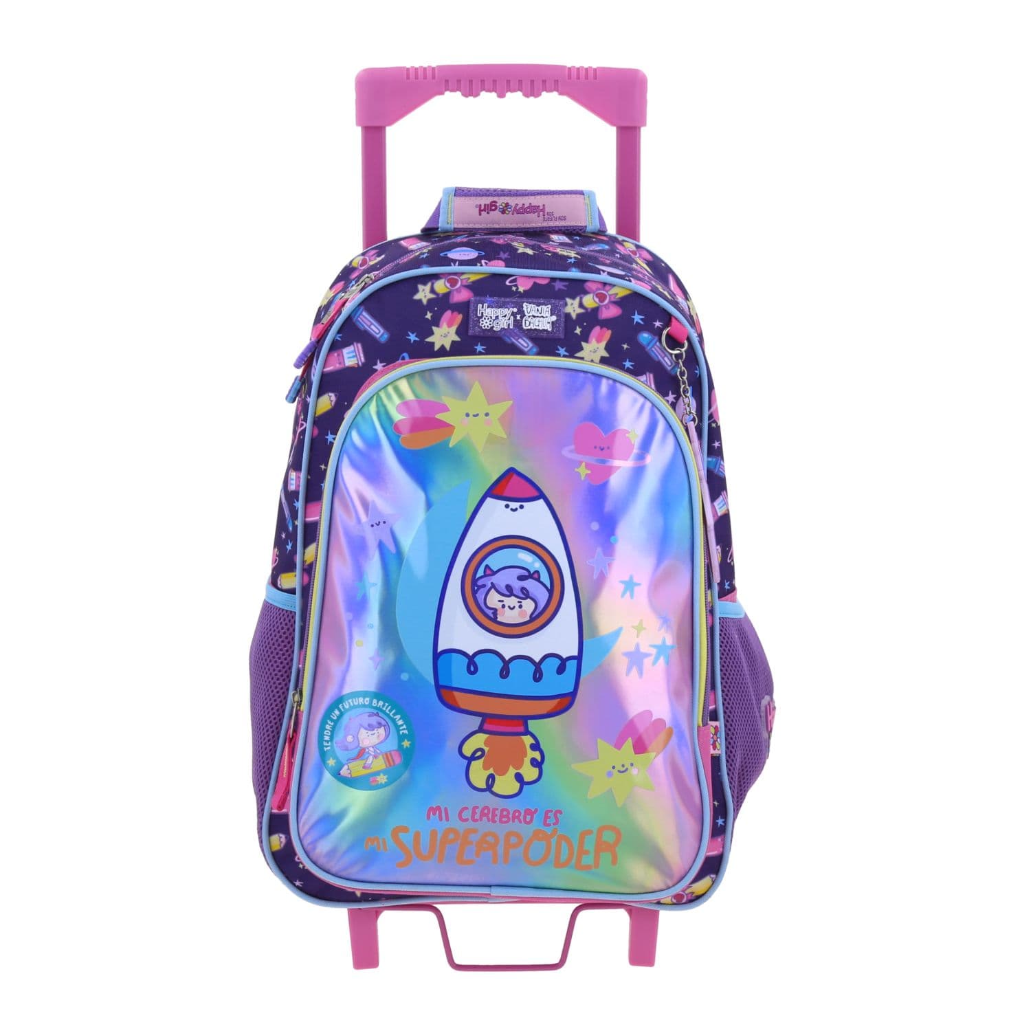 Mochila con Ruedas Rosa para Niña Vania Bachur by Chenson - Divertida y Duradera, modelo VB70516-P