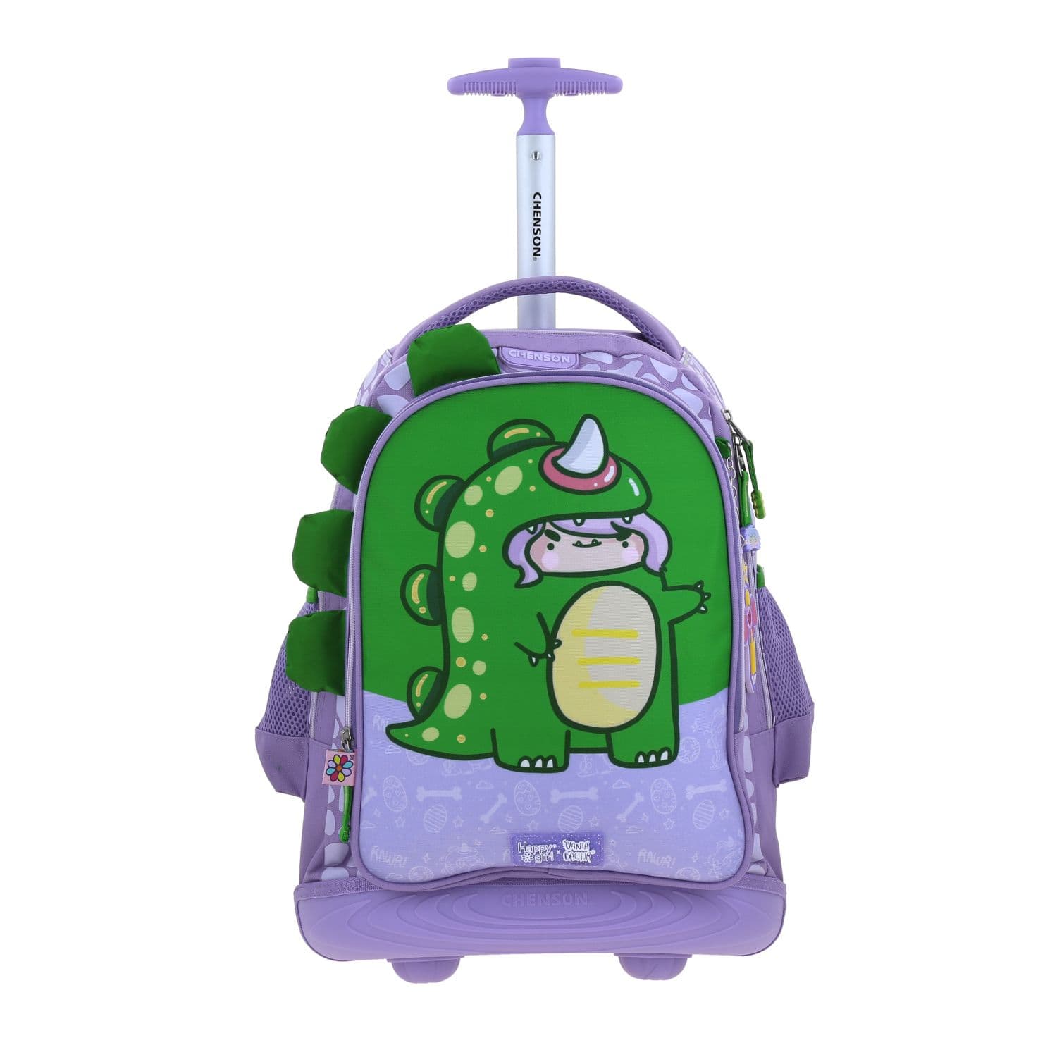 Mochila con Ruedas Vania Bachur Violeta para Niña - Divertida y Segura, modelo VB70704-V