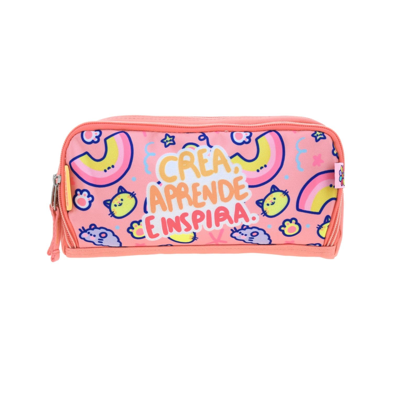 Lapicera Escolar Vania Bachur Naranja - Estuche Resistente Niña, modelo VB70813-O